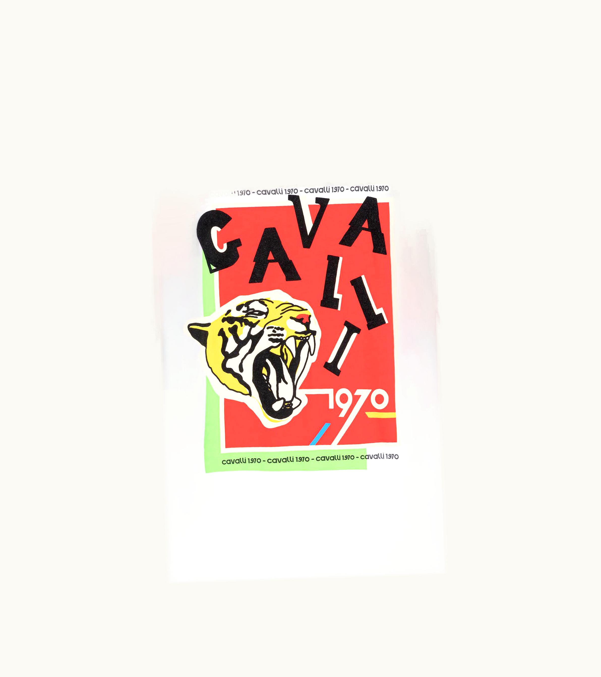 Roberto Cavalli Roberto Cavalli Tiger And Logo-Print Cotton T-Shirt Optical White