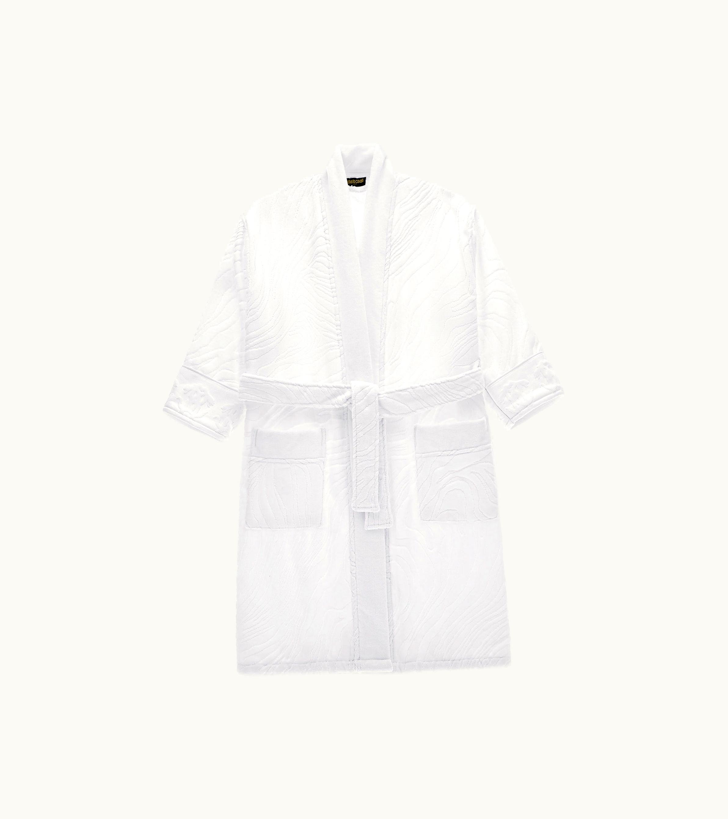 Roberto Cavalli Roberto Cavalli Crystal Snakes Terry Cotton Bathrobe | Home & Lifestyle Luxury Edition Black