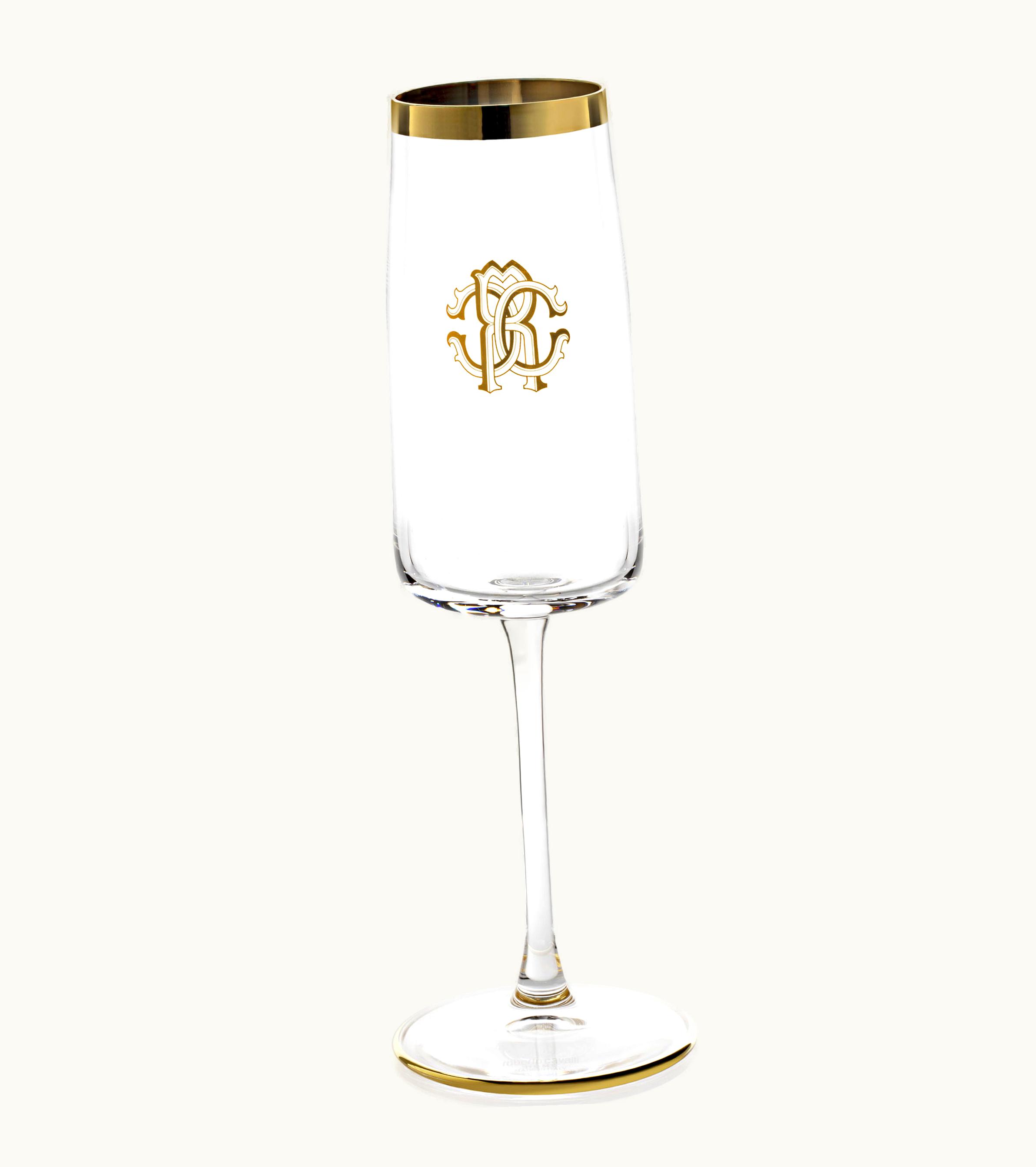 Roberto Cavalli Roberto Cavalli Monogram Gold - 2 Champagne Goblets Set | Home & Lifestyle