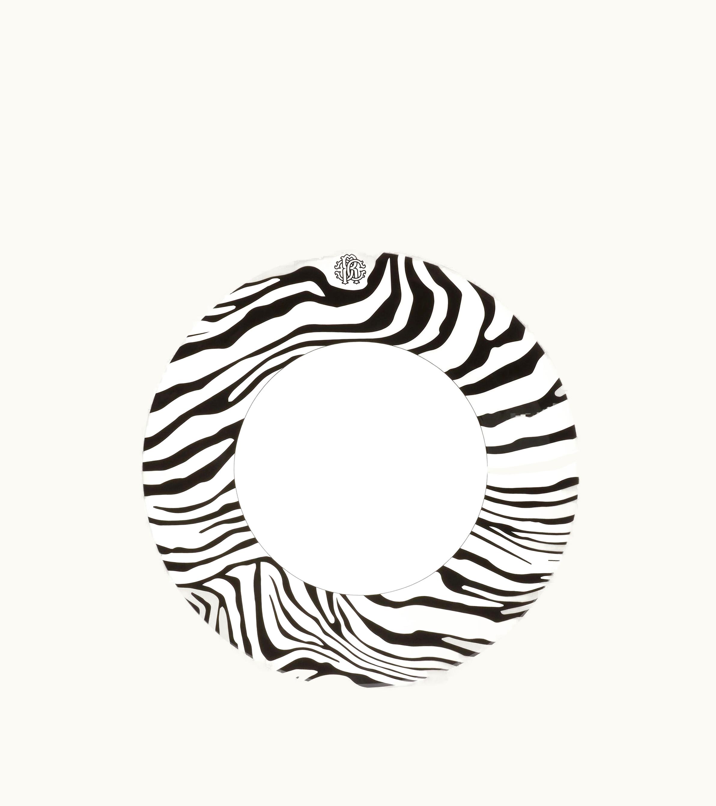 Roberto Cavalli Set Of 6 Zebra Flat Plates Variante Unica