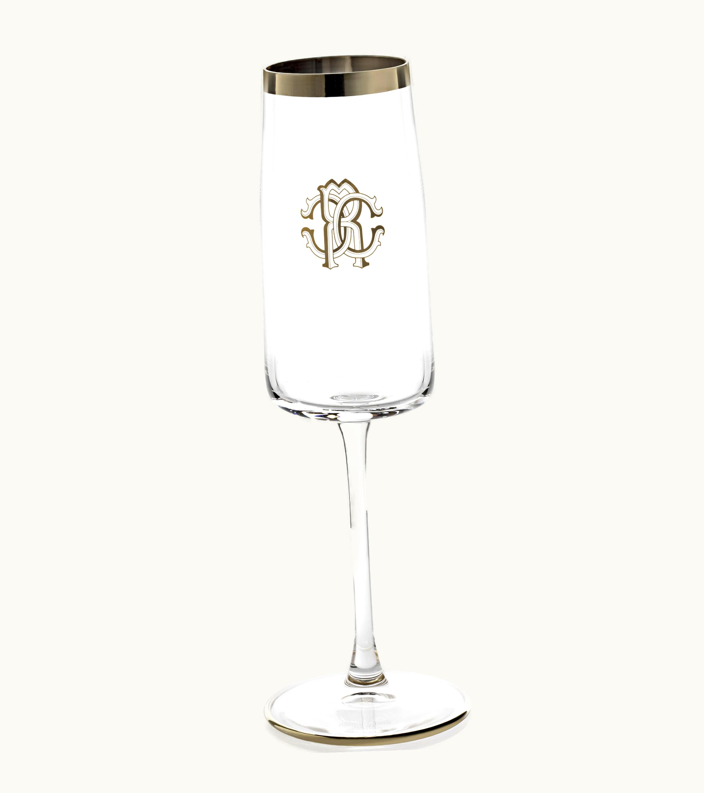 Roberto Cavalli Roberto Cavalli Monogram Paltin - 2 Champagne Goblets Set | Home & Lifestyle