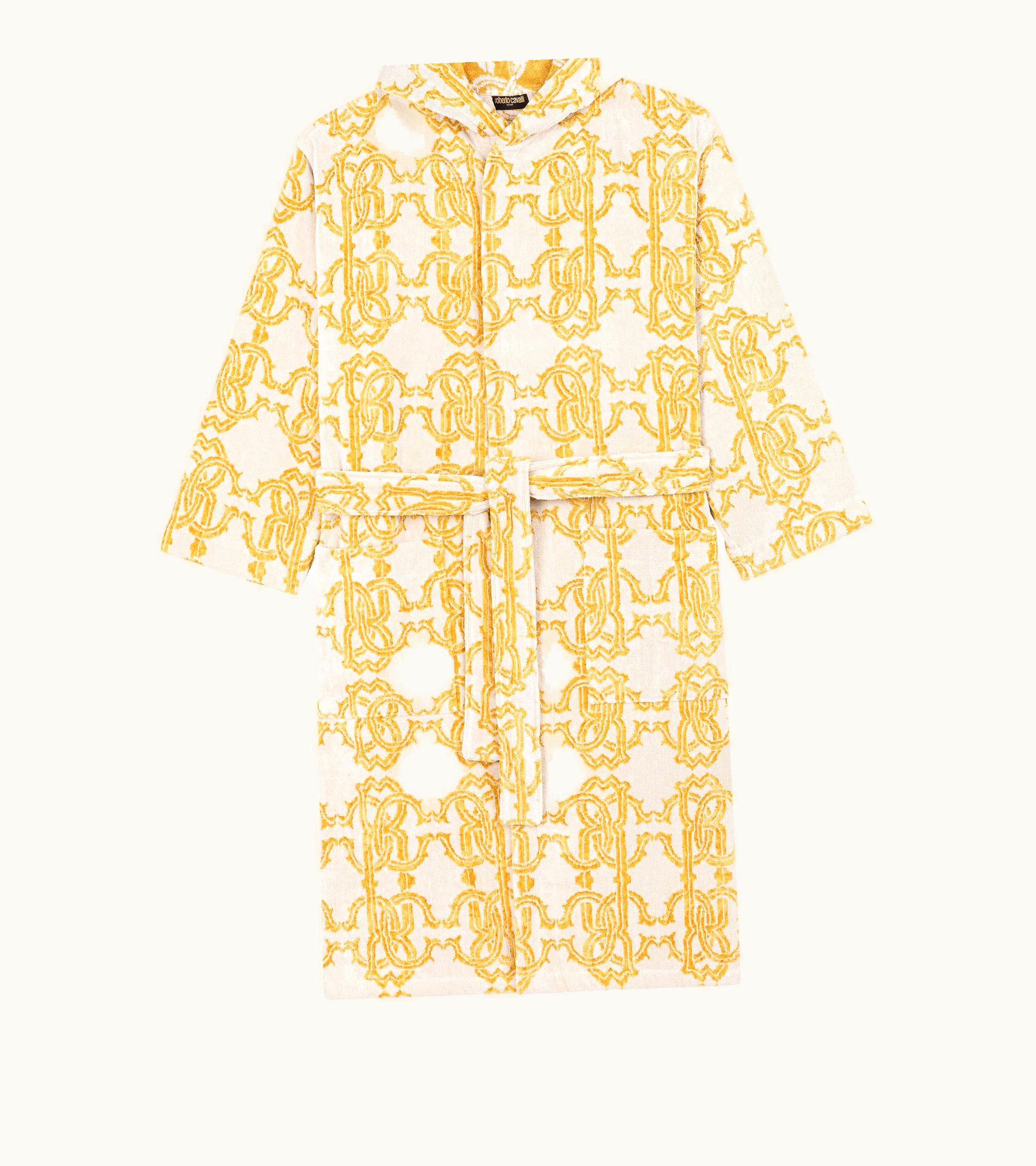 Roberto Cavalli Roberto Cavalli Logo Gold Bathrobe Gold