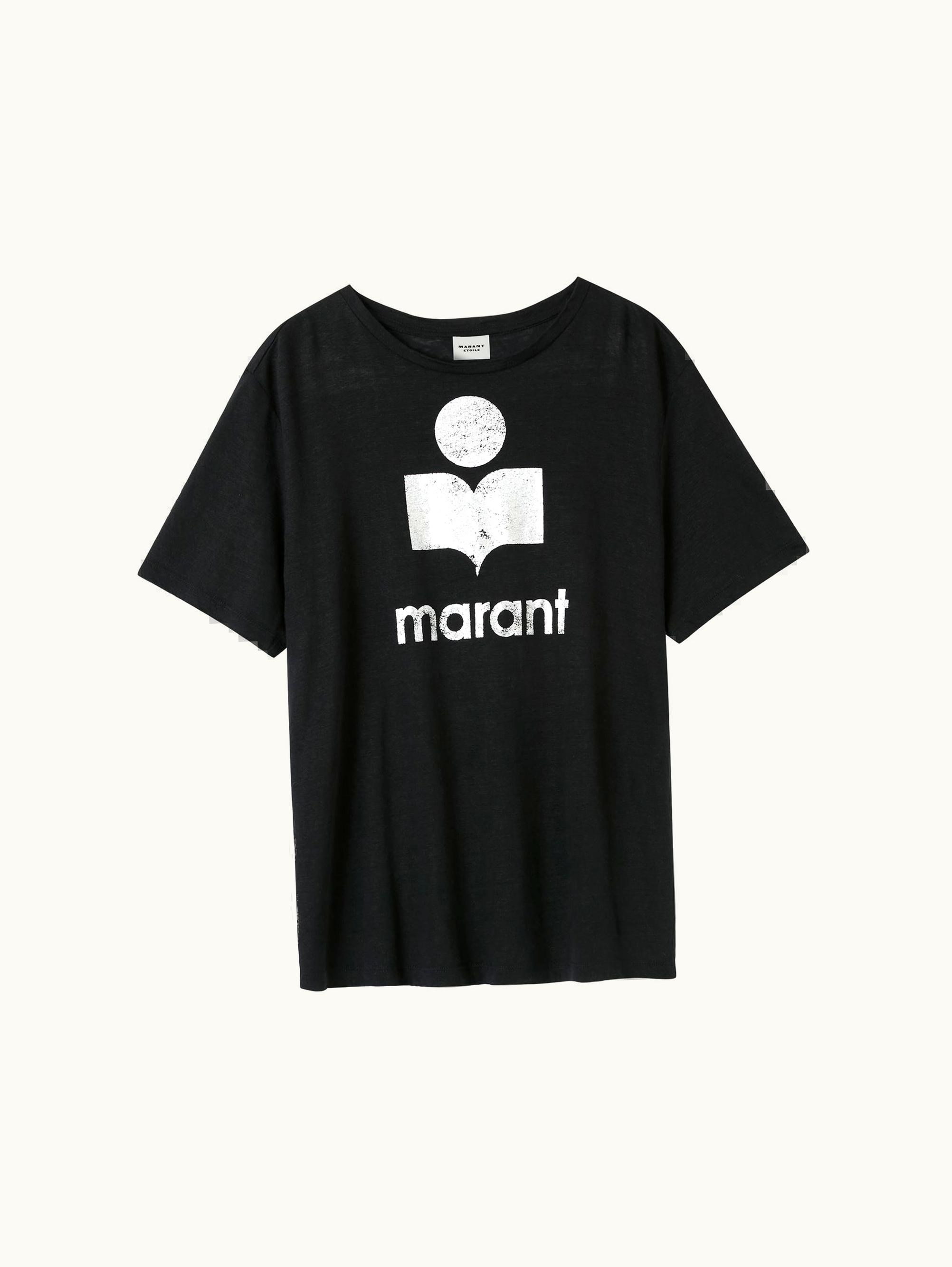 Isabel Marant Isabel Marant Zewel Logo Linen Tee-Shirt Black