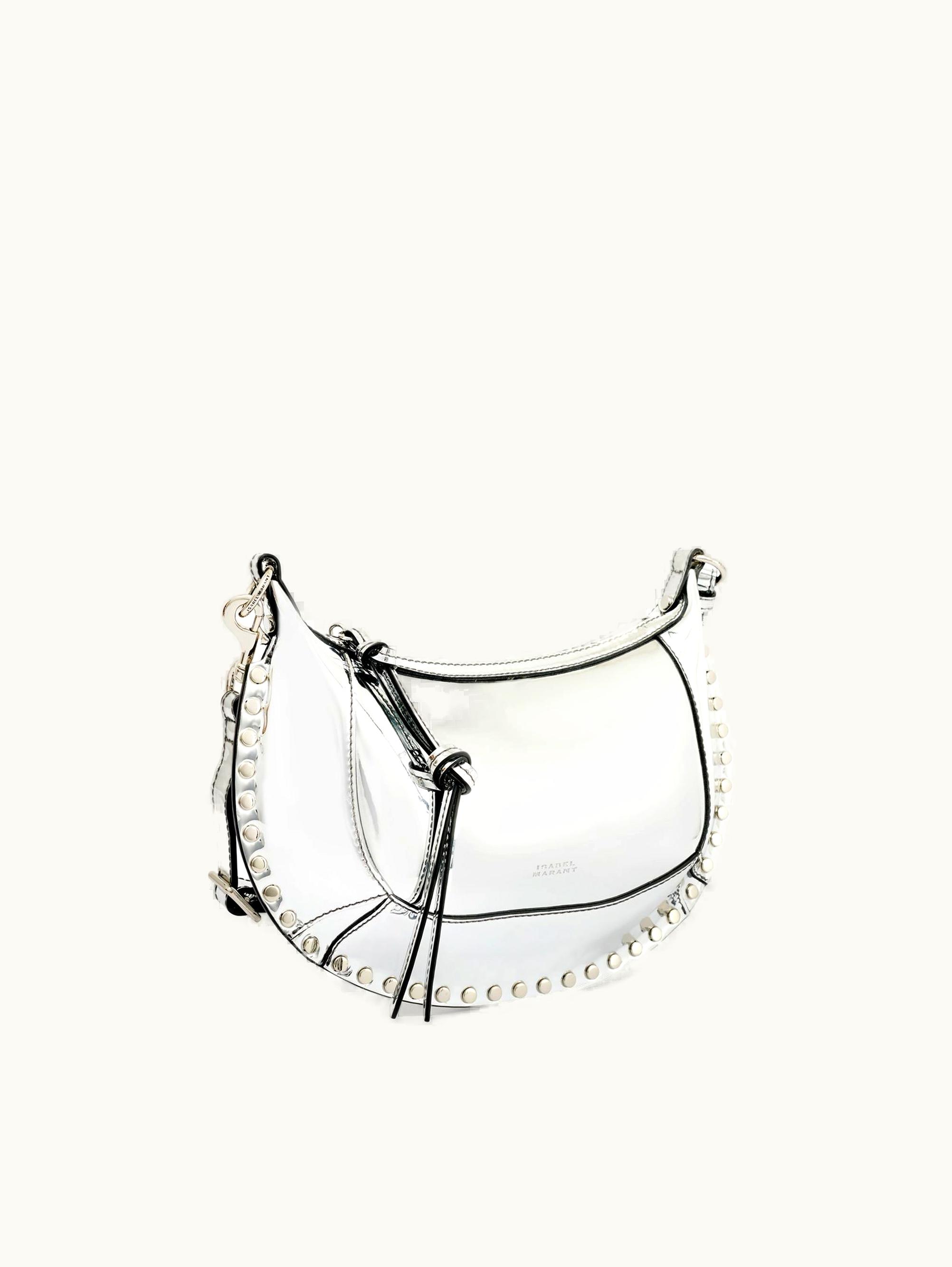 Isabel Marant Isabel Marant Oskan Moon Leather Shoulder Bag Silver