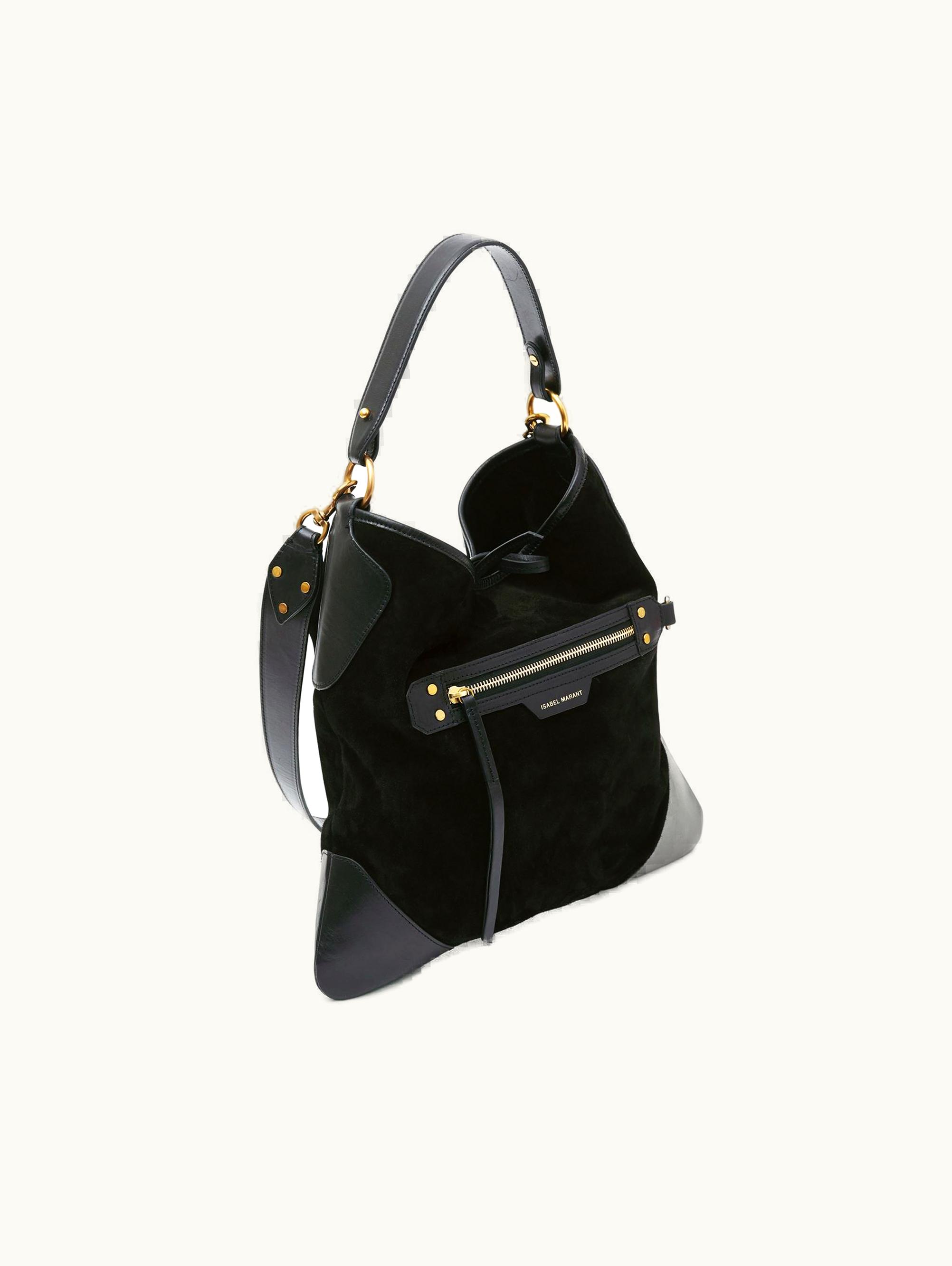Isabel Marant Isabel Marant Botsy Day Hobo Shoulder Bag In Suede Black