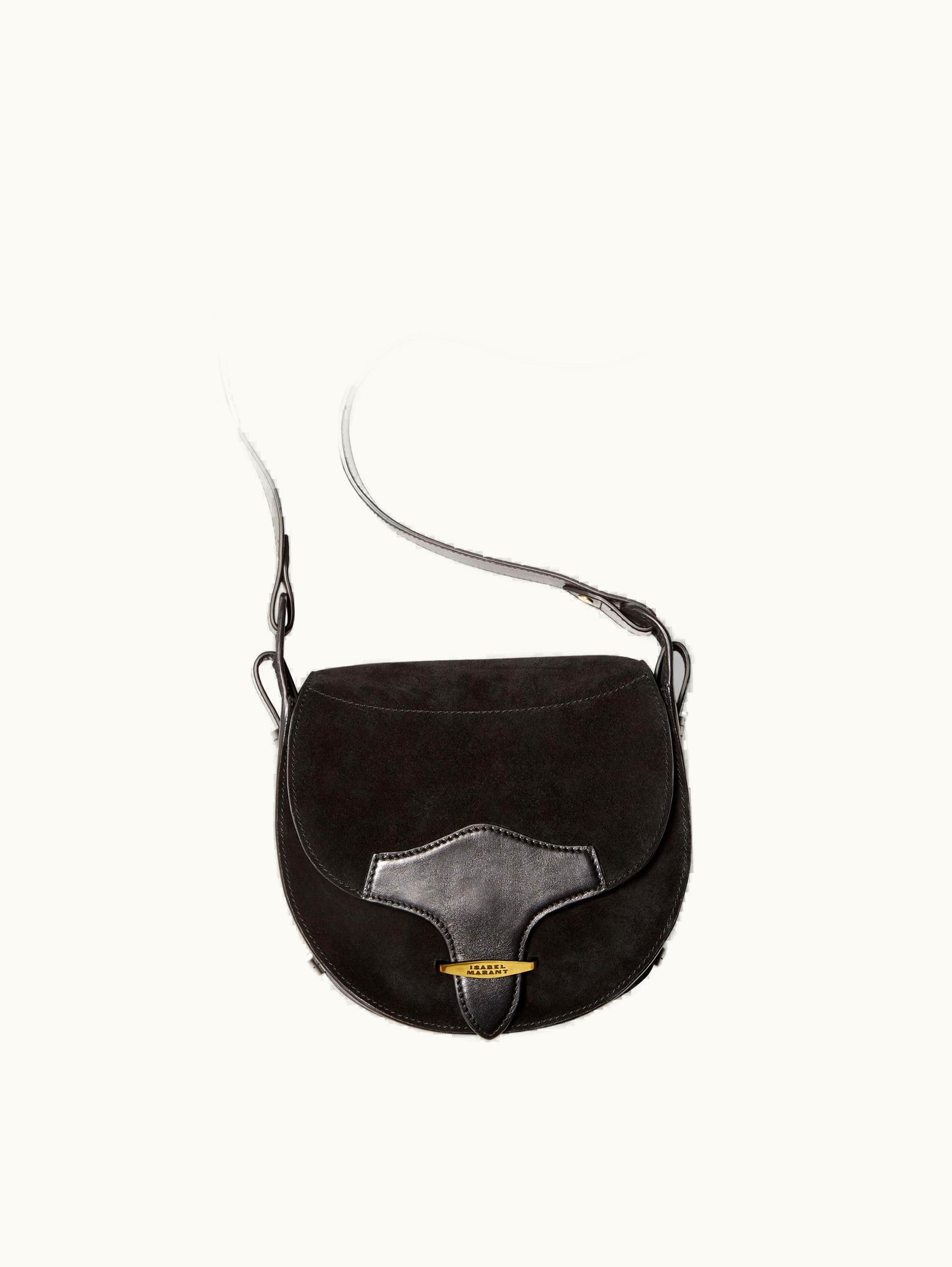 Isabel Marant Isabel Marant Botsy Small Satchel Suede Leather Bag Black