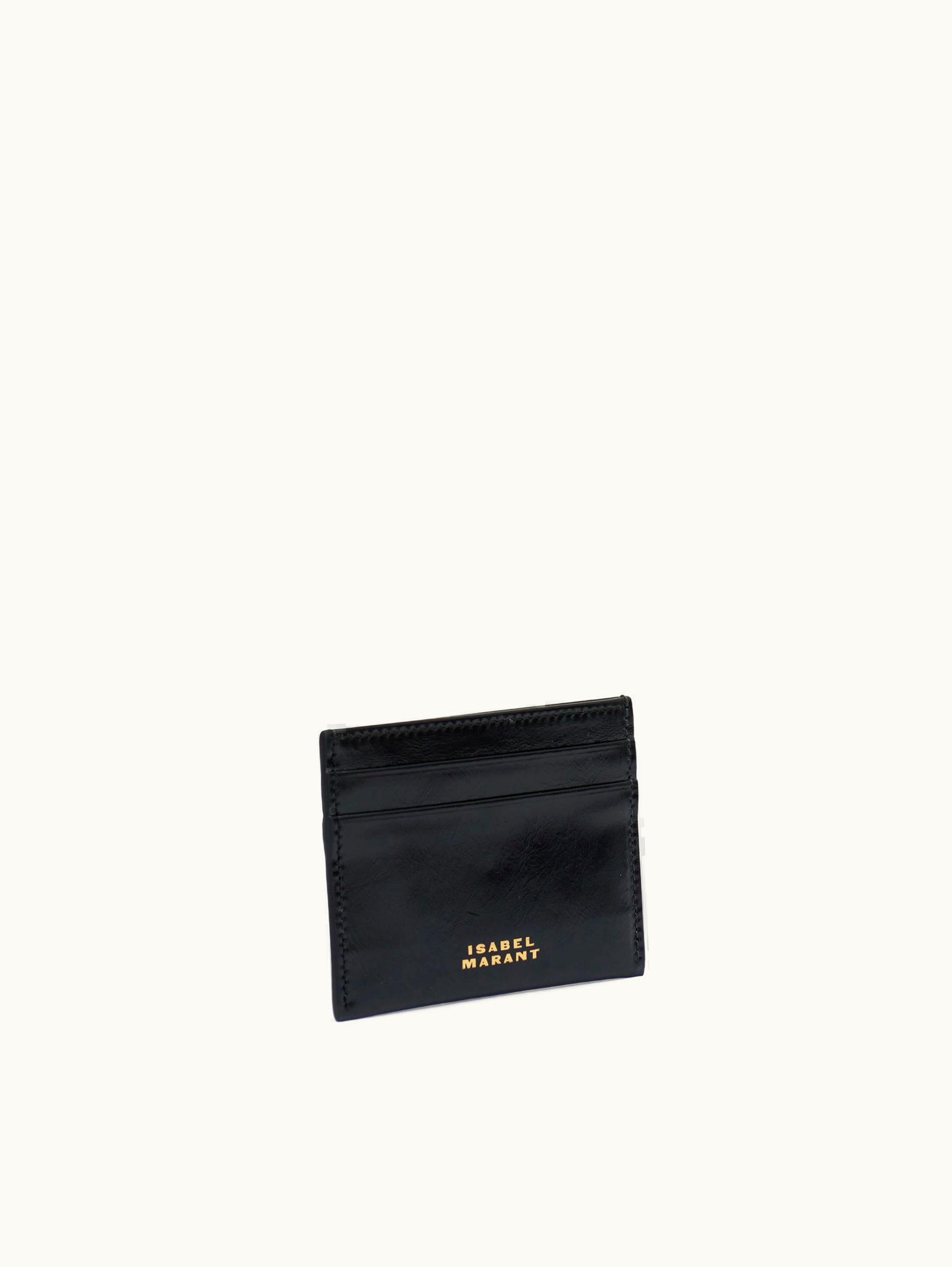 Isabel Marant Isabel Marant Chiba Leather Card Holder Black / Gold