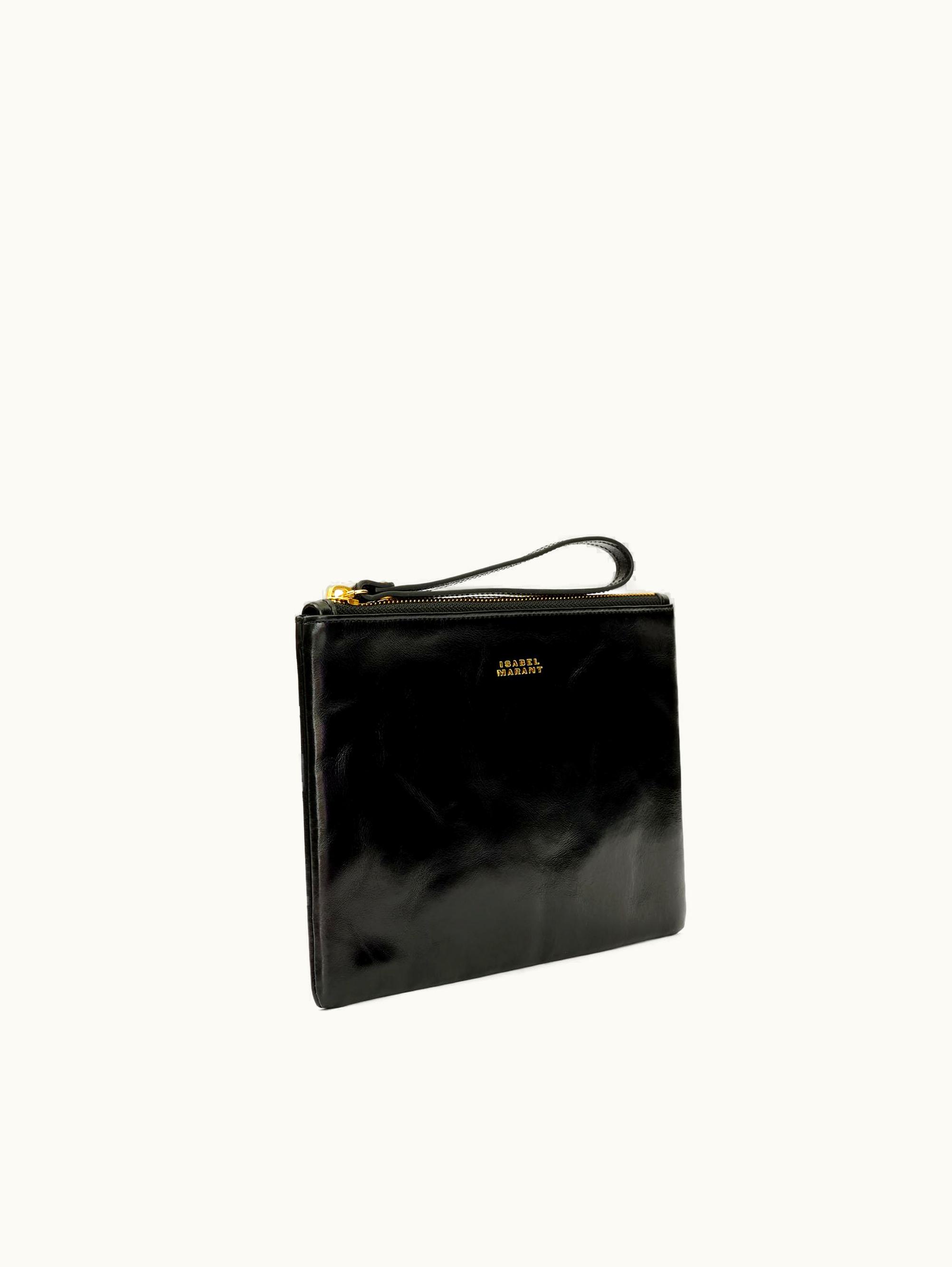 Isabel Marant Isabel Marant Mino Small Leather Pouch Black / Gold