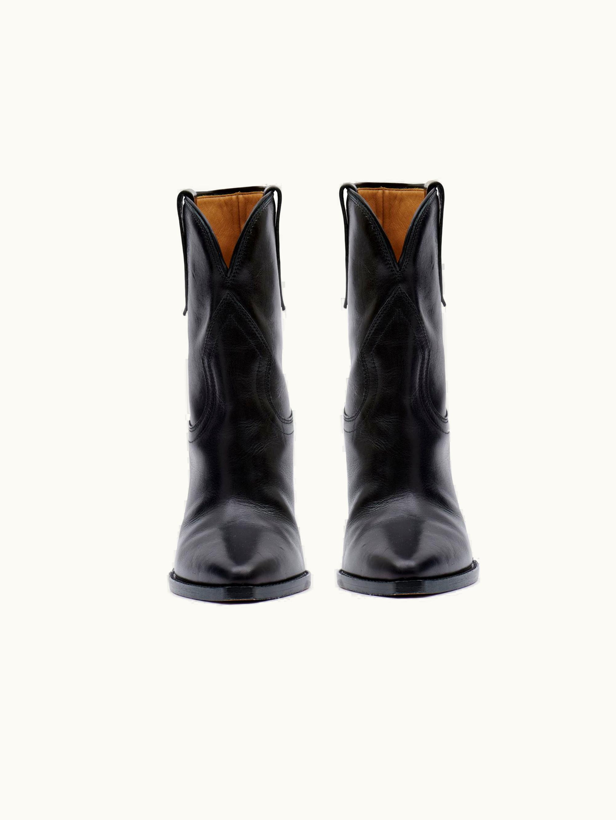 Isabel Marant Isabel Marant Leyane Calf Leather Low Boots Black