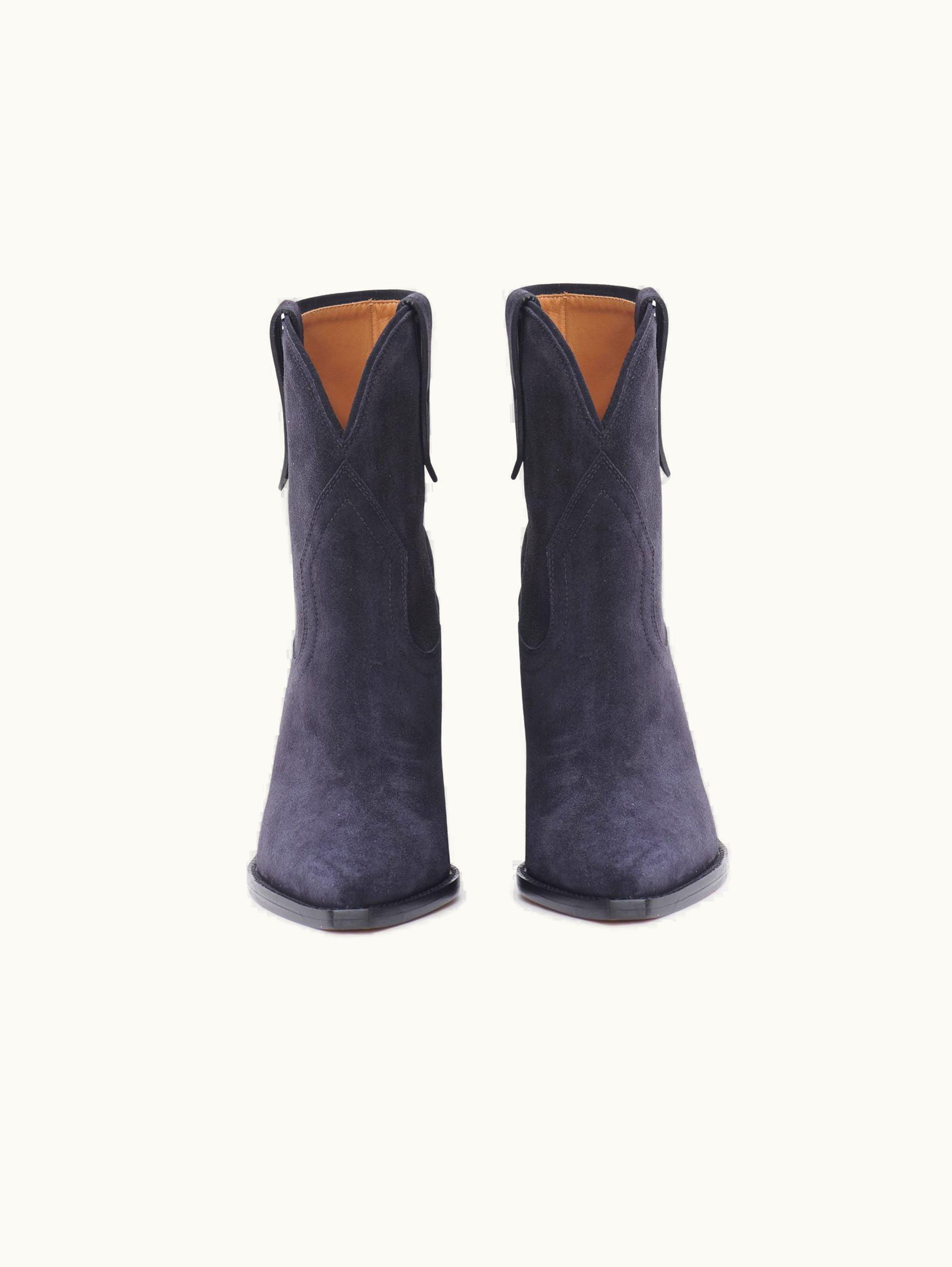 Isabel Marant Isabel Marant Leyane Calf Suede Leather Low Boots Faded Black