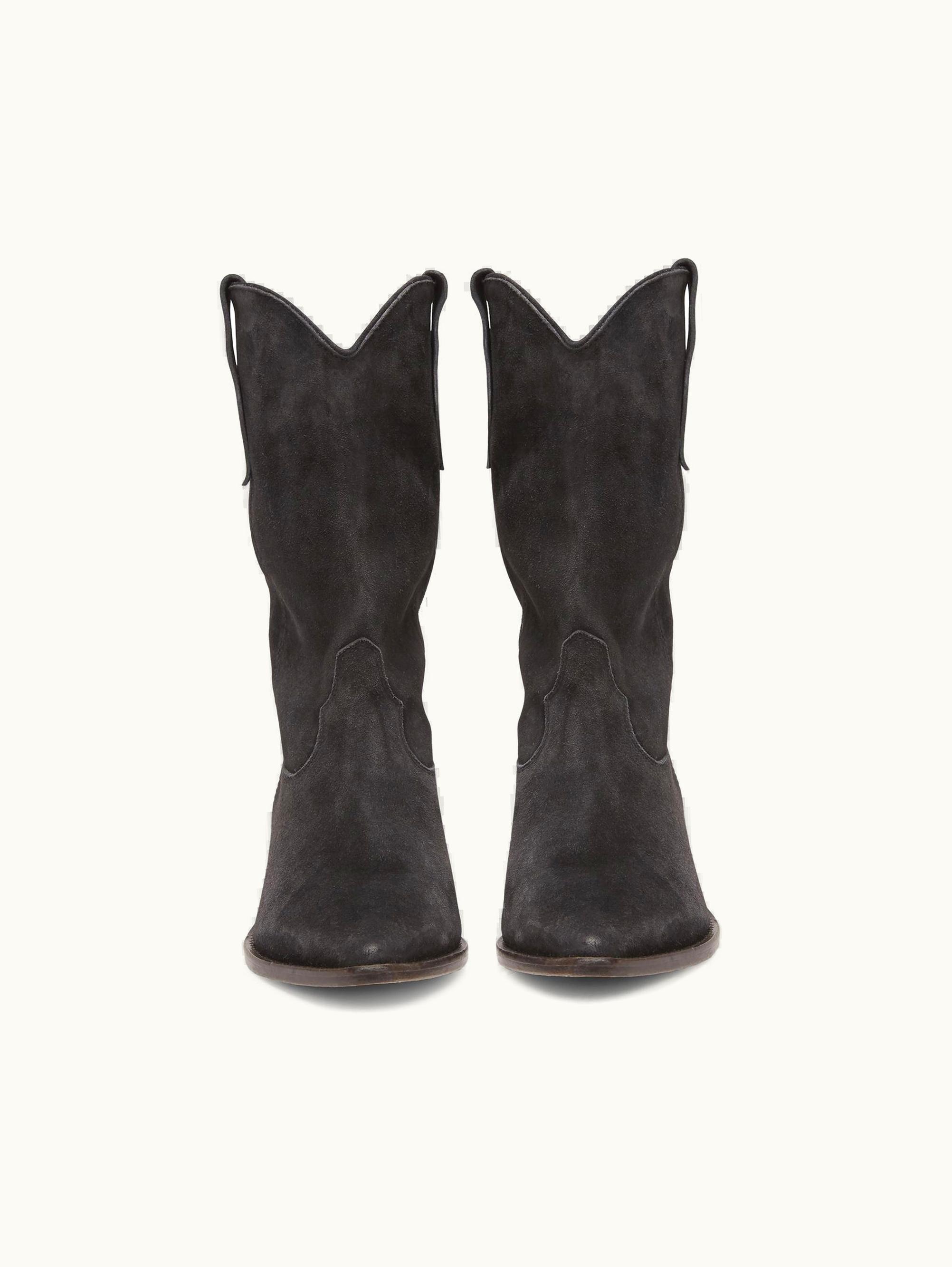 Isabel Marant Isabel Marant Duerto Suede Cowboy Boots Faded Black