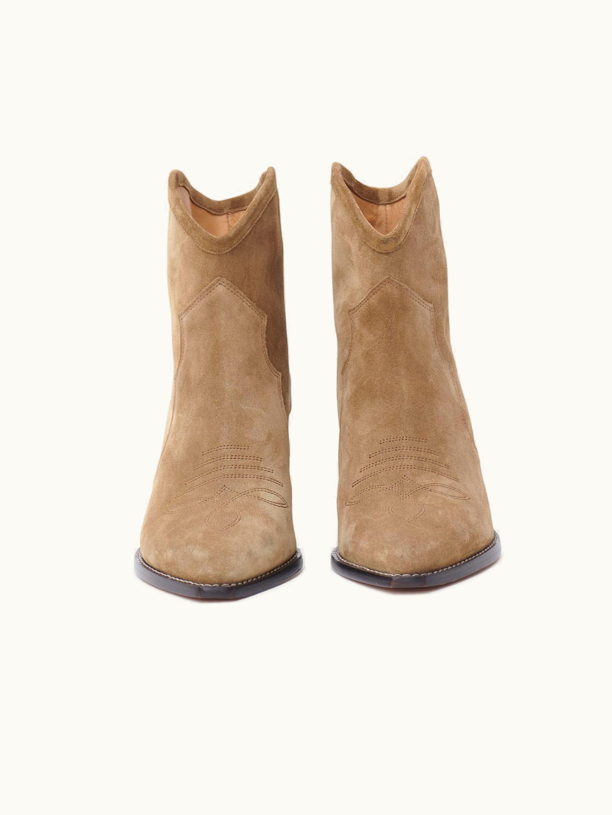 Isabel Marant Isabel Marant Darizo Calf Suede Leather Low Boots Taupe