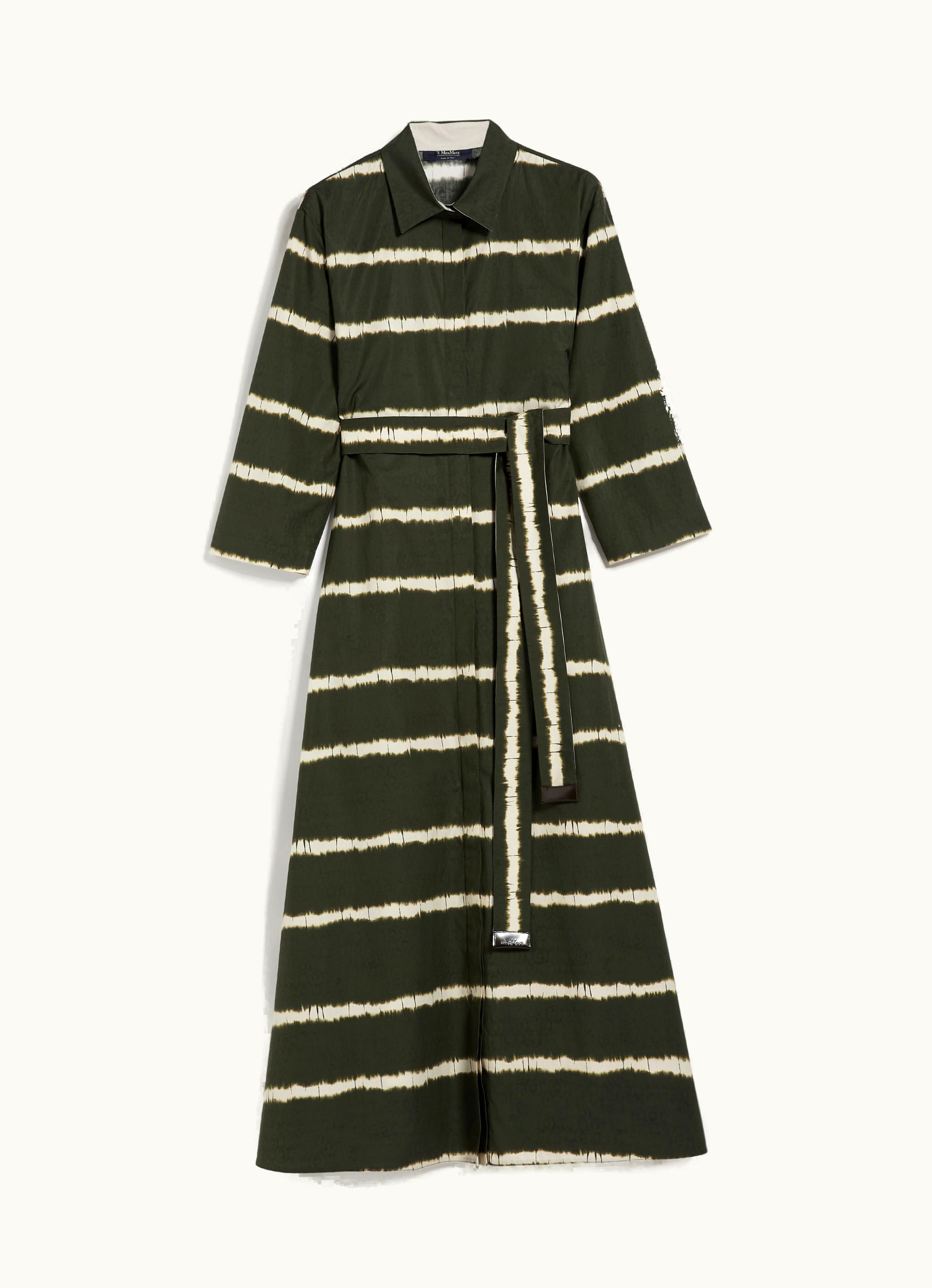 Max Mara Max Mara Printed Poplin Shirt Dress Kaki Olanda