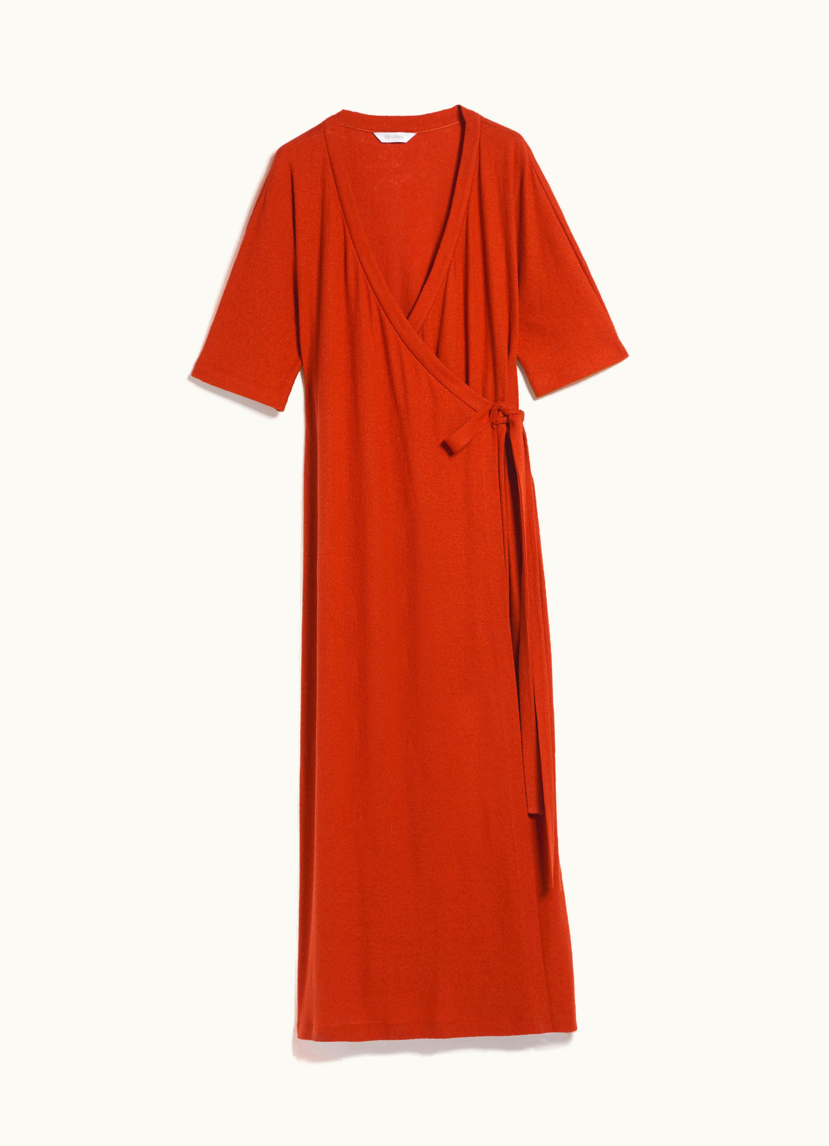 Max Mara Max Mara Linen And Viscose Jersey Dress Terra Cotta Tiro