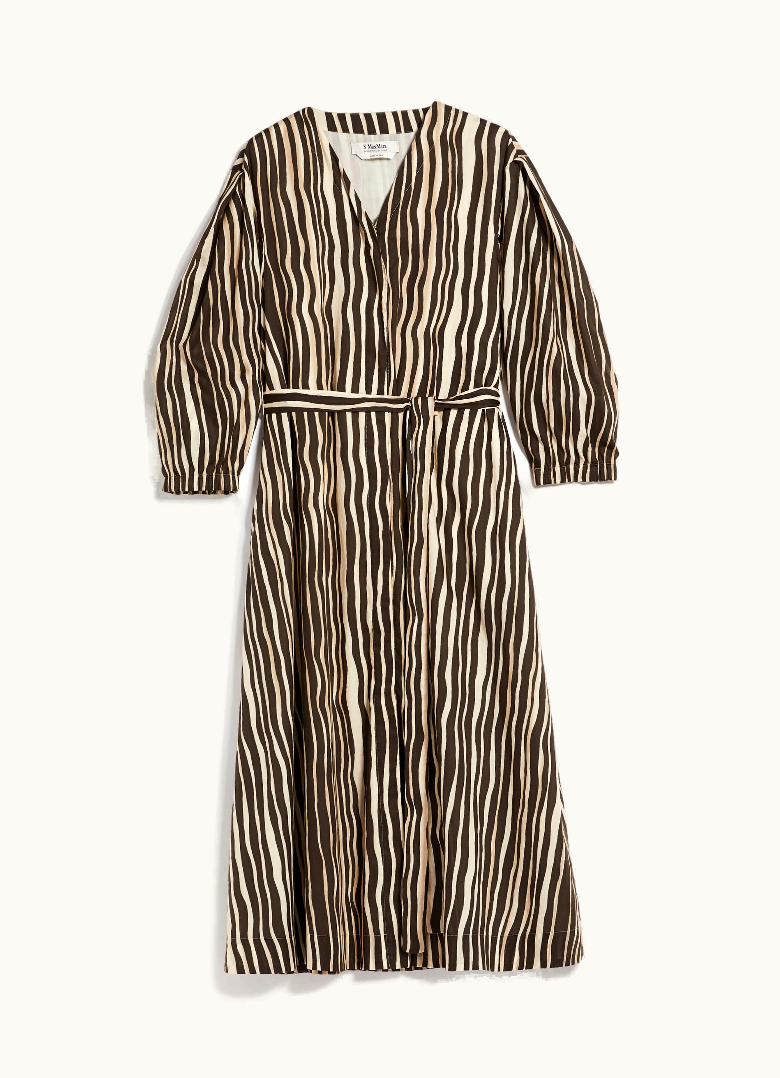 Max Mara Max Mara Printed Voile Dress Dark Bown Pomelia