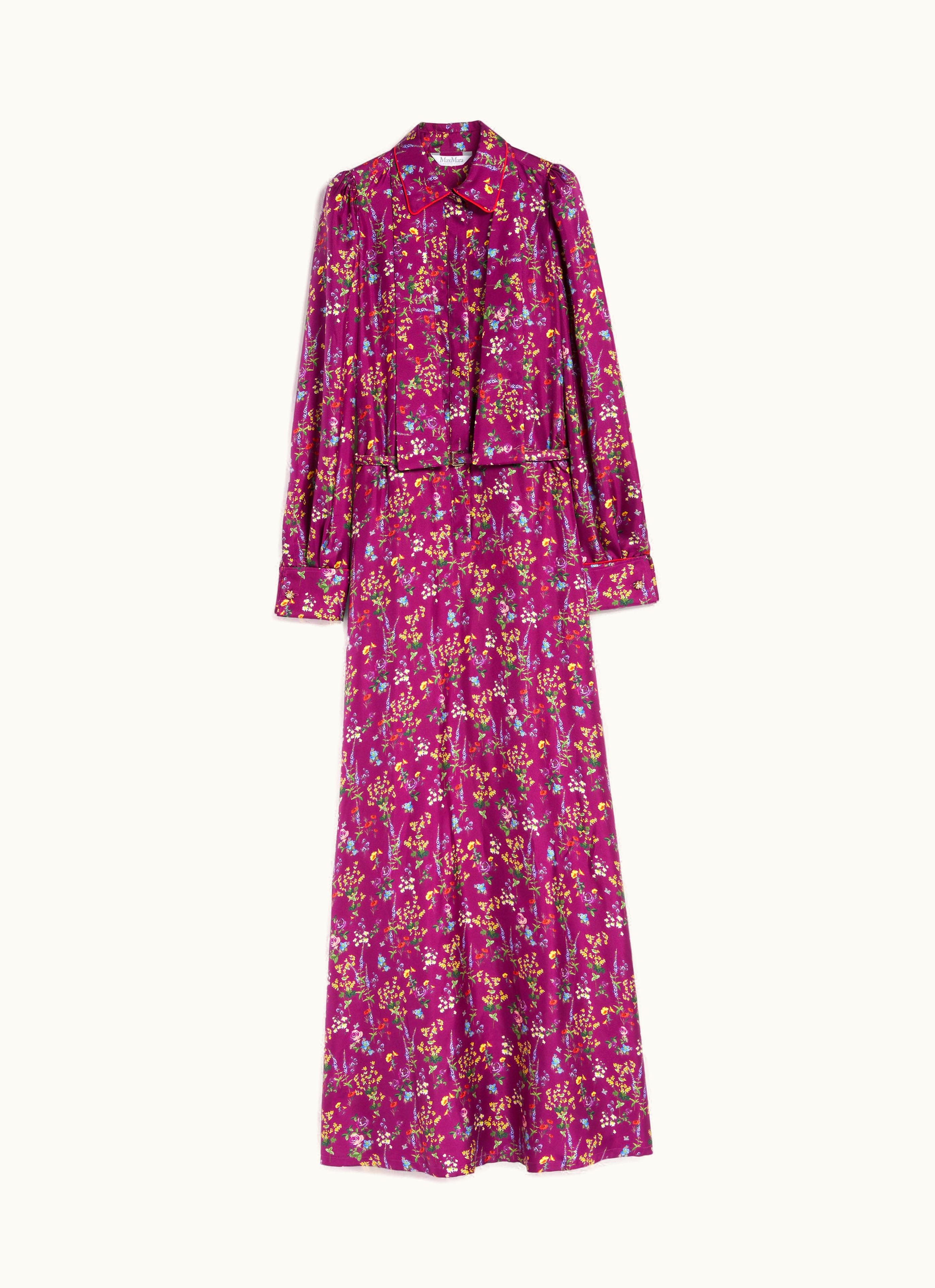Max Mara Max Mara Printed Silk Shirt Dress Wisteria Zorro