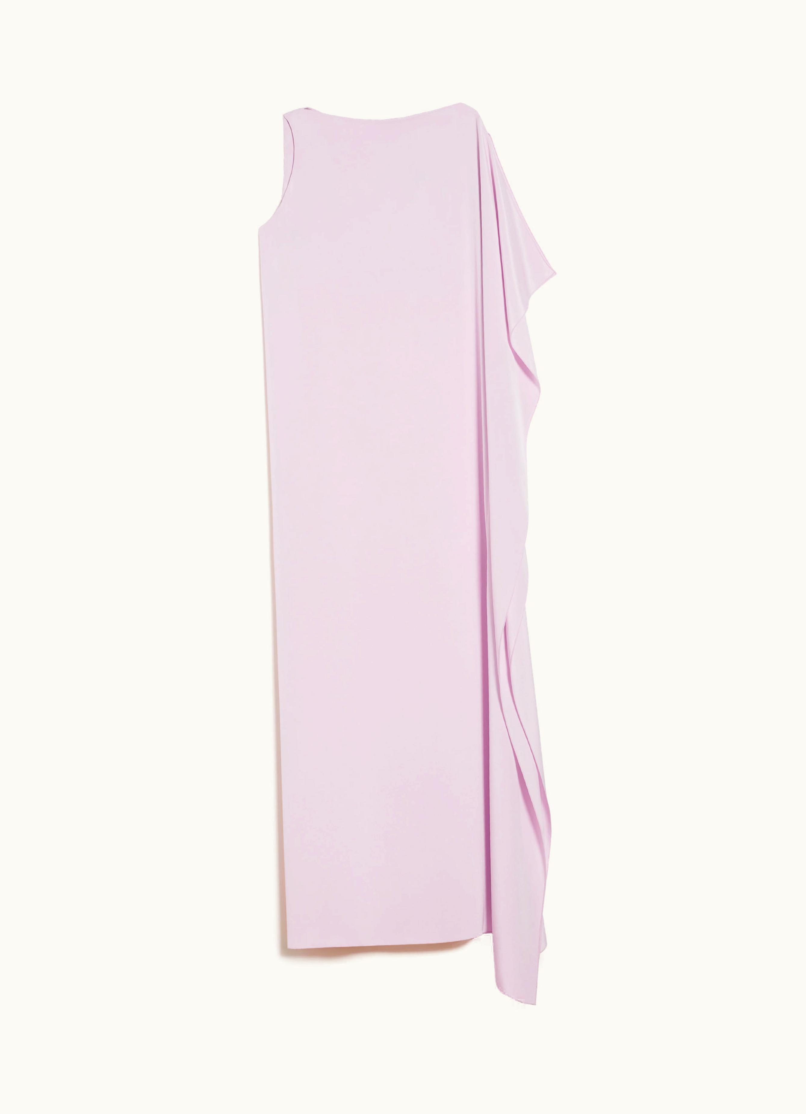 Max Mara Max Mara One-shoulder Crêpe De Chine Dress Pink Bora