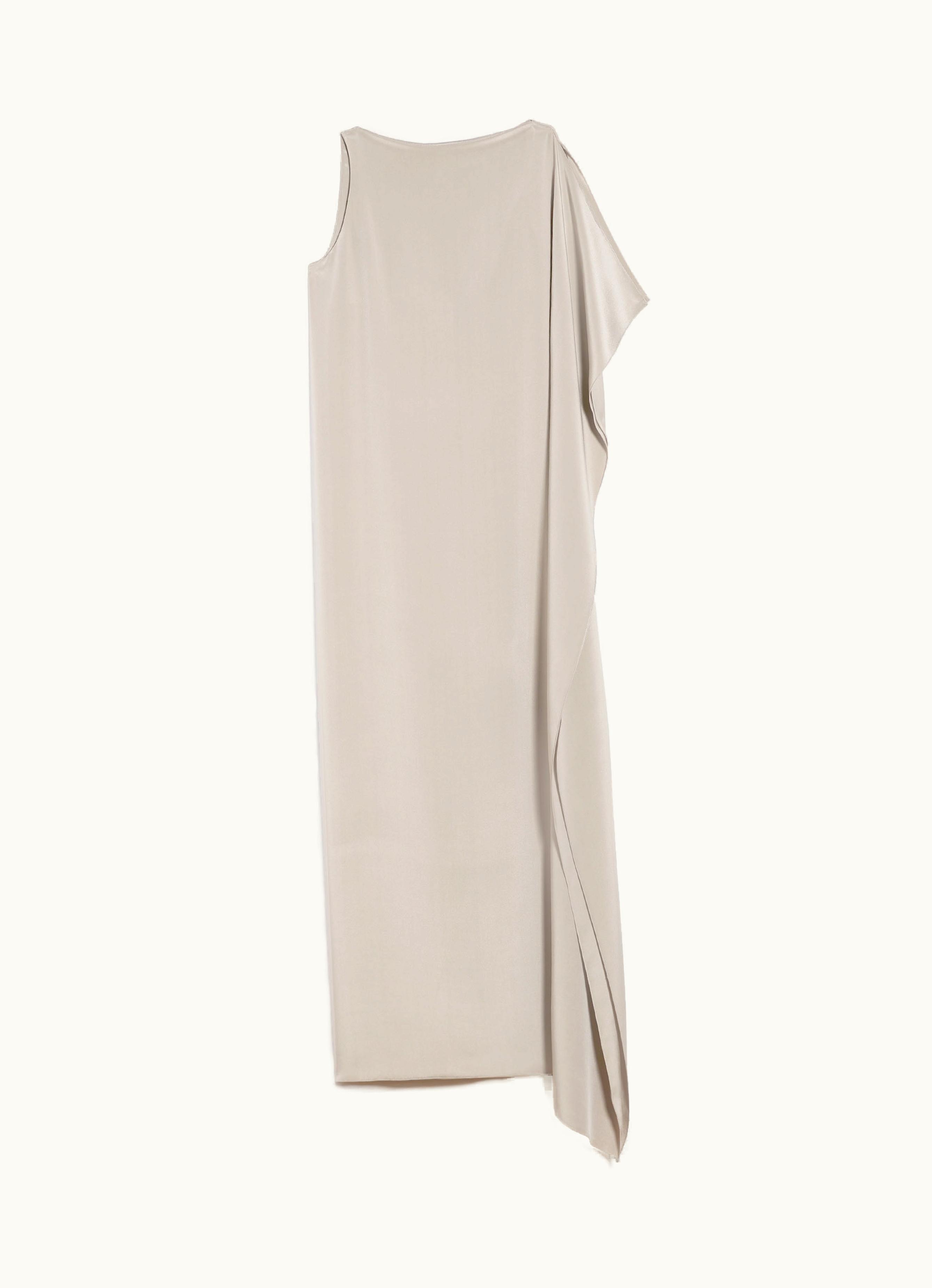 Max Mara Max Mara One-shoulder Crêpe De Chine Dress Medium Grey Bora