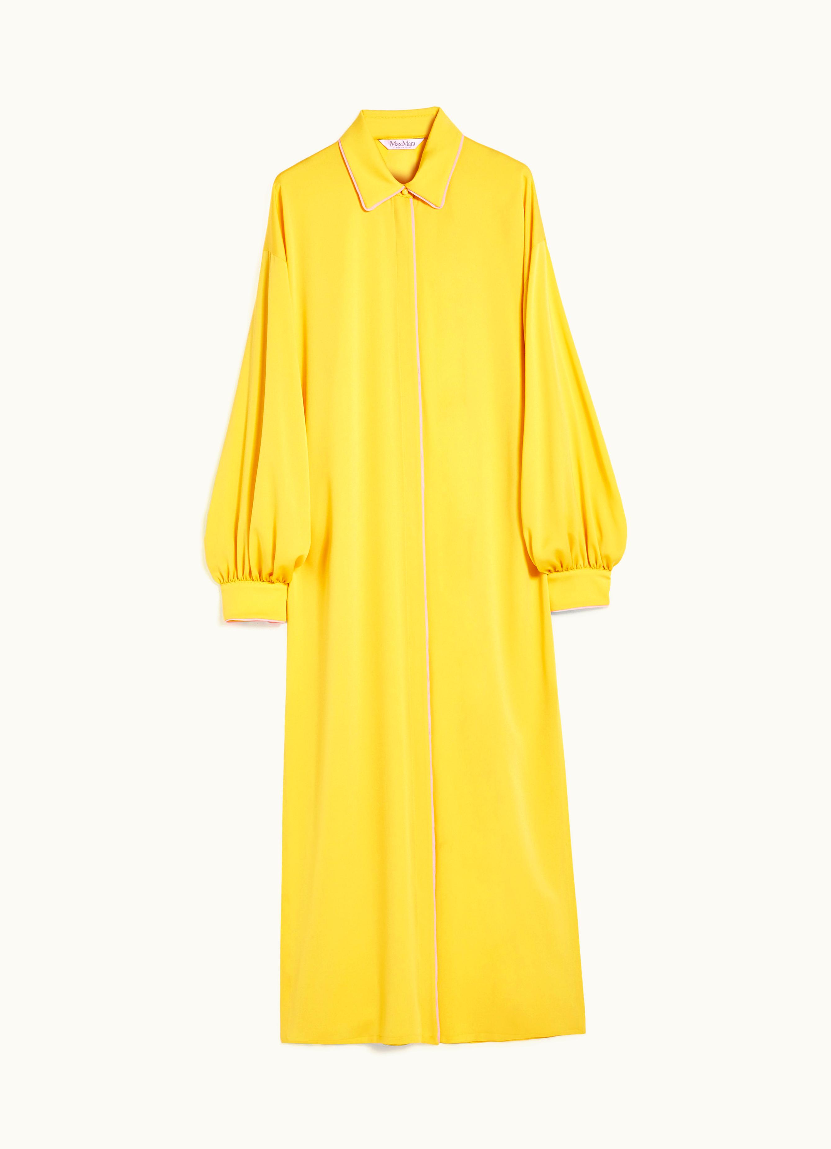 Max Mara Max Mara Silk Shirt Dress Bright Yellow Zebra