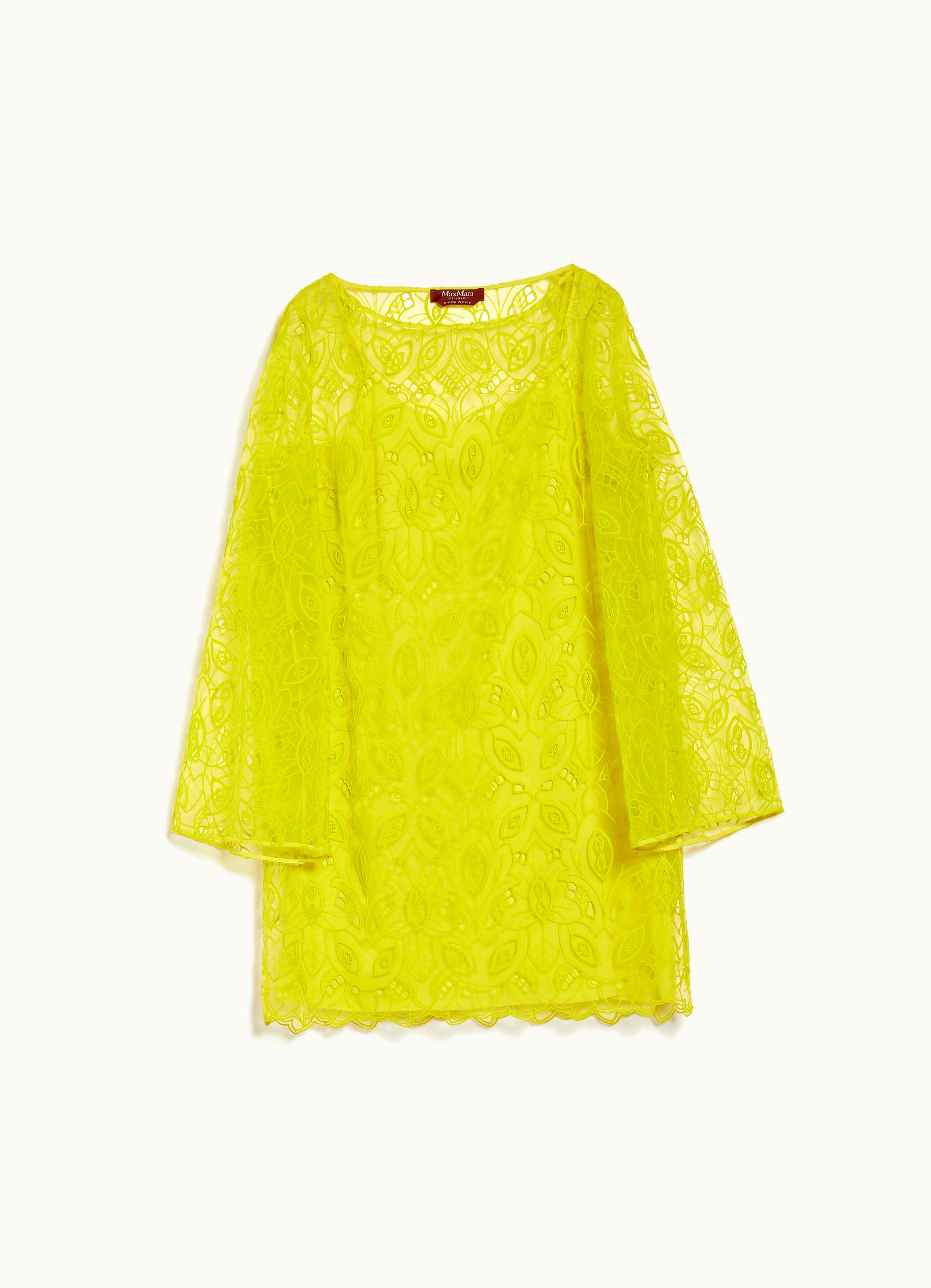 Max Mara Max Mara Embroidered Organza Mini Dress Lemon Bracco