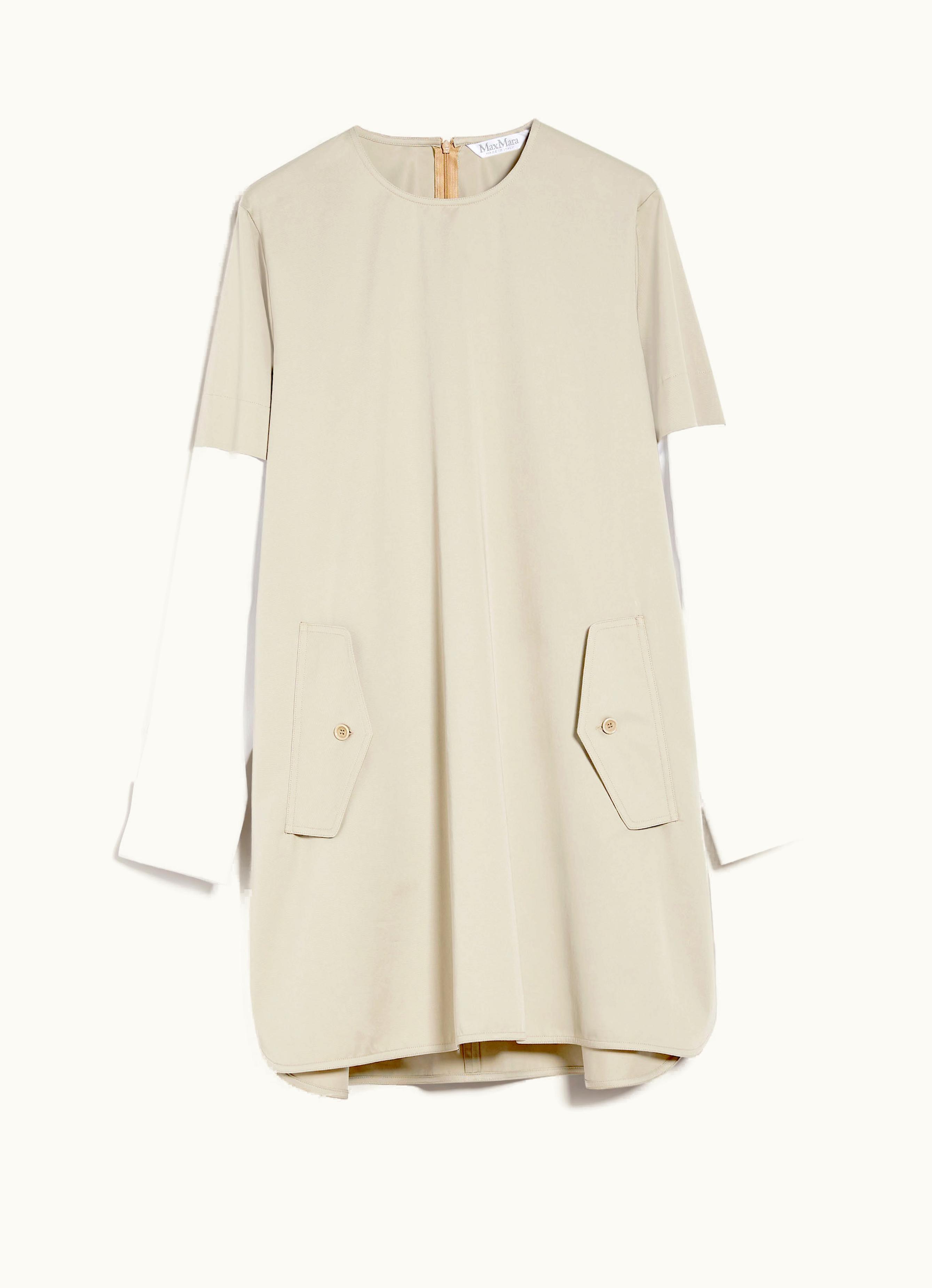 Max Mara Max Mara Cotton And Silk T-shirt Dress Sand Burano