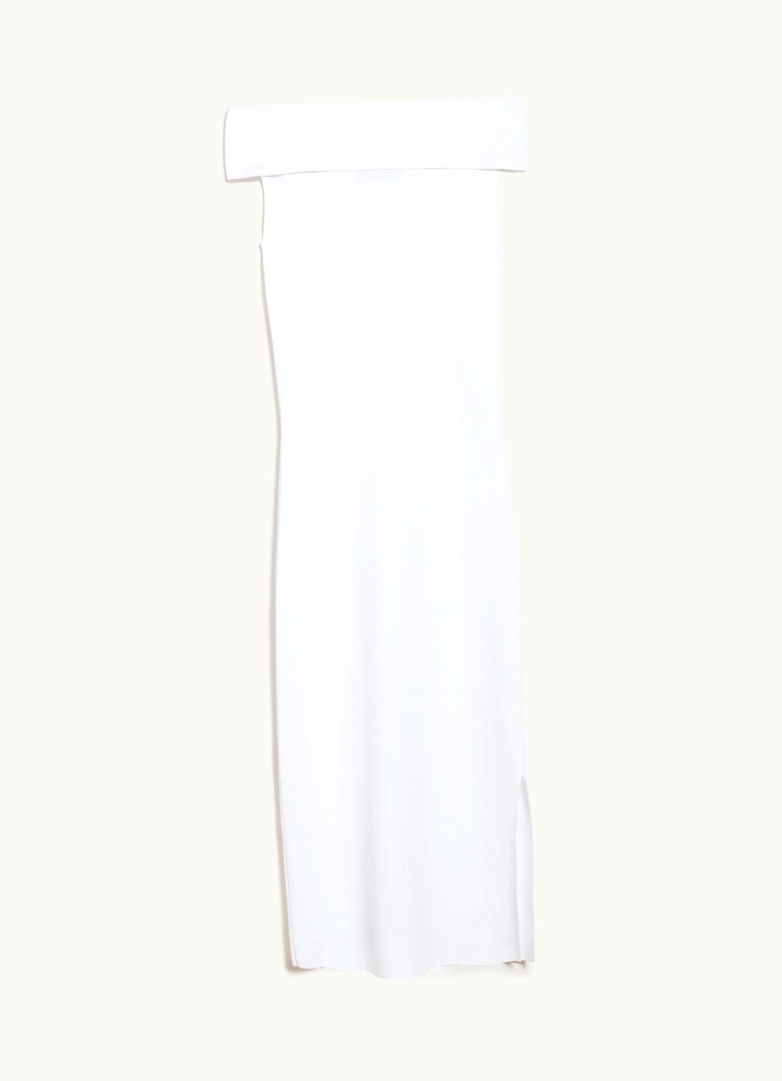 Max Mara Max Mara Viscose Knit slim-fit Dress Optical White Aulla