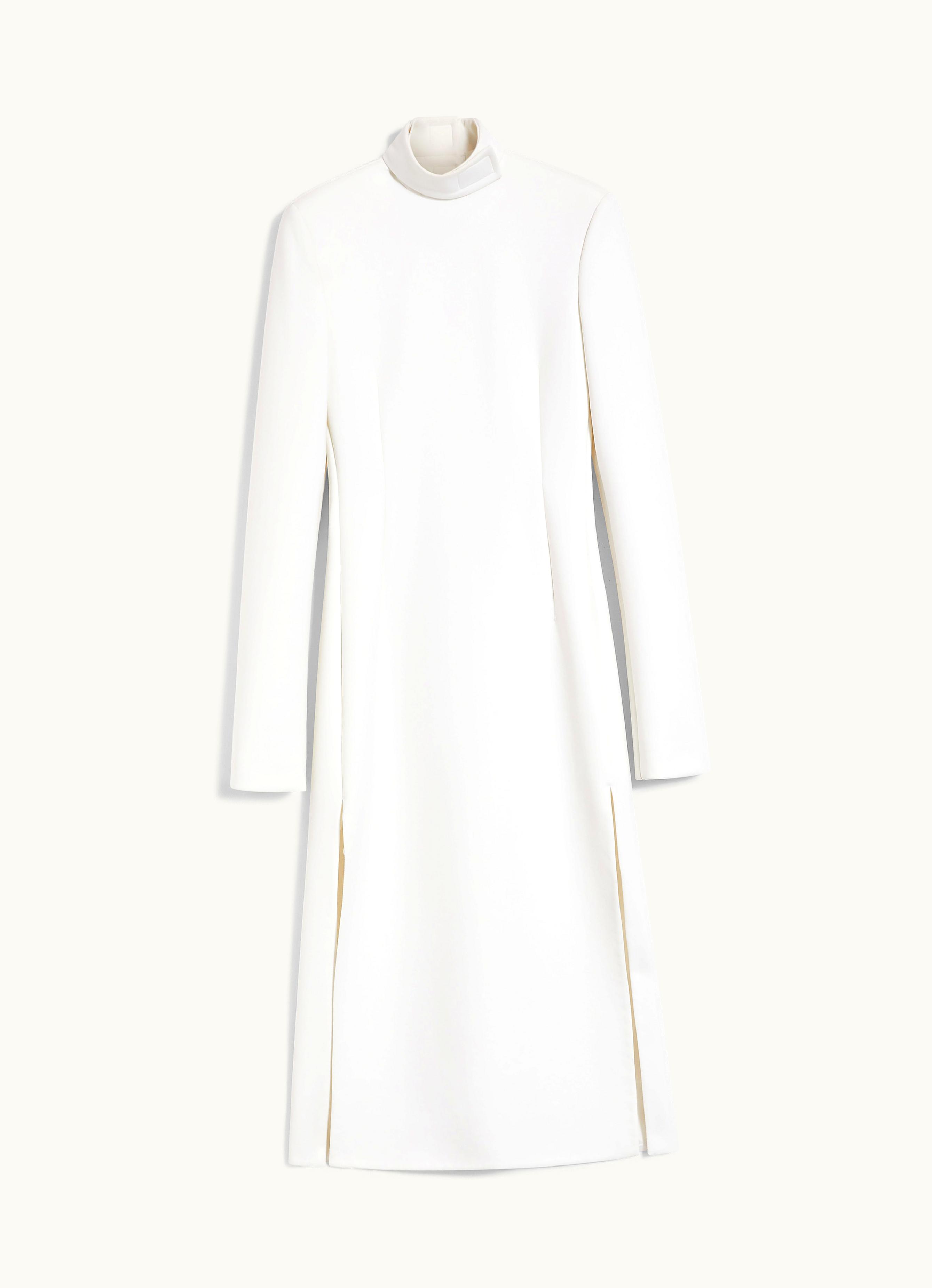 Max Mara Max Mara Scuba Jersey Dress Optical White Vetro