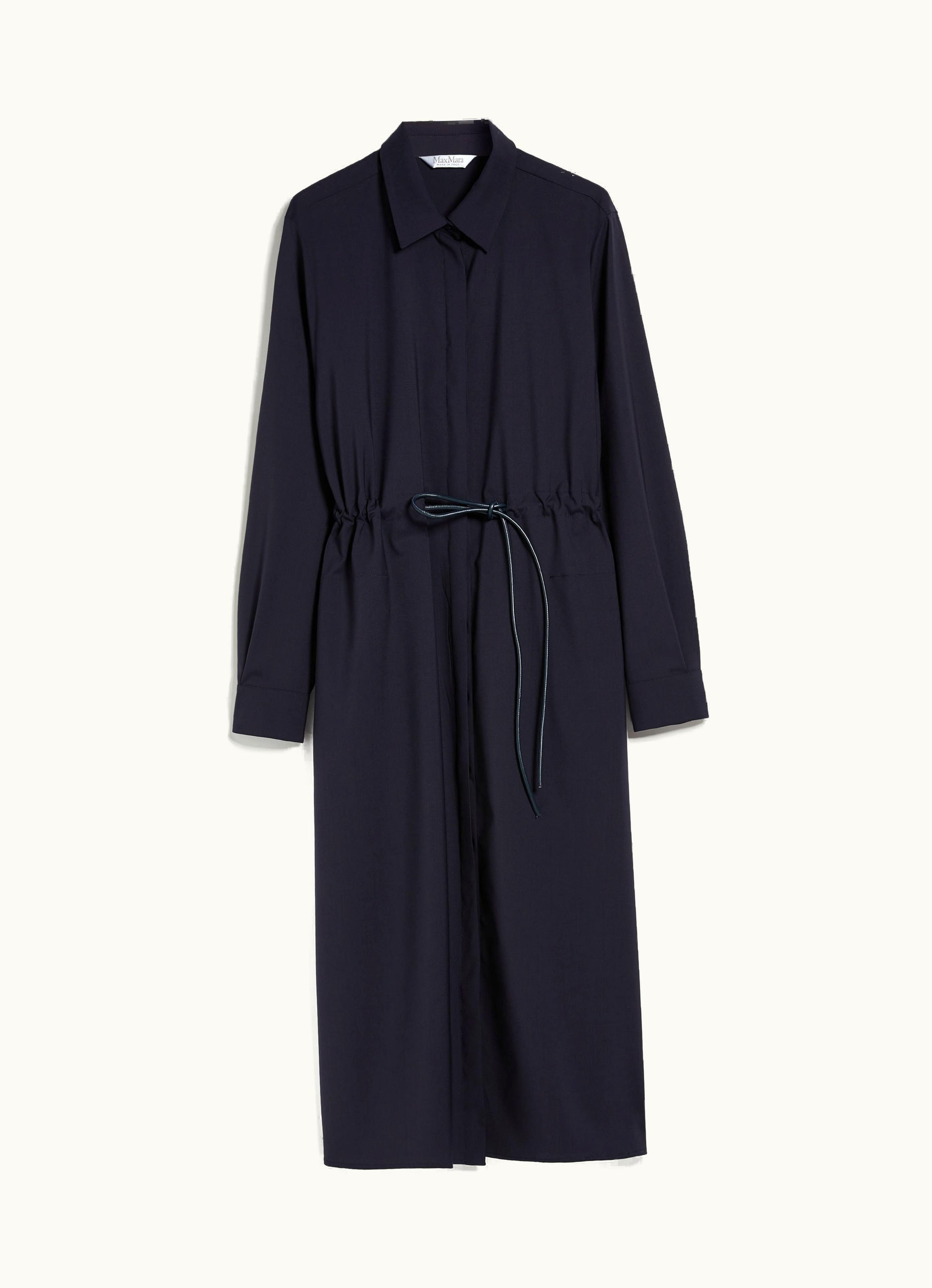 Max Mara Max Mara Wool Poplin Midi Dress Ultramarine Monia