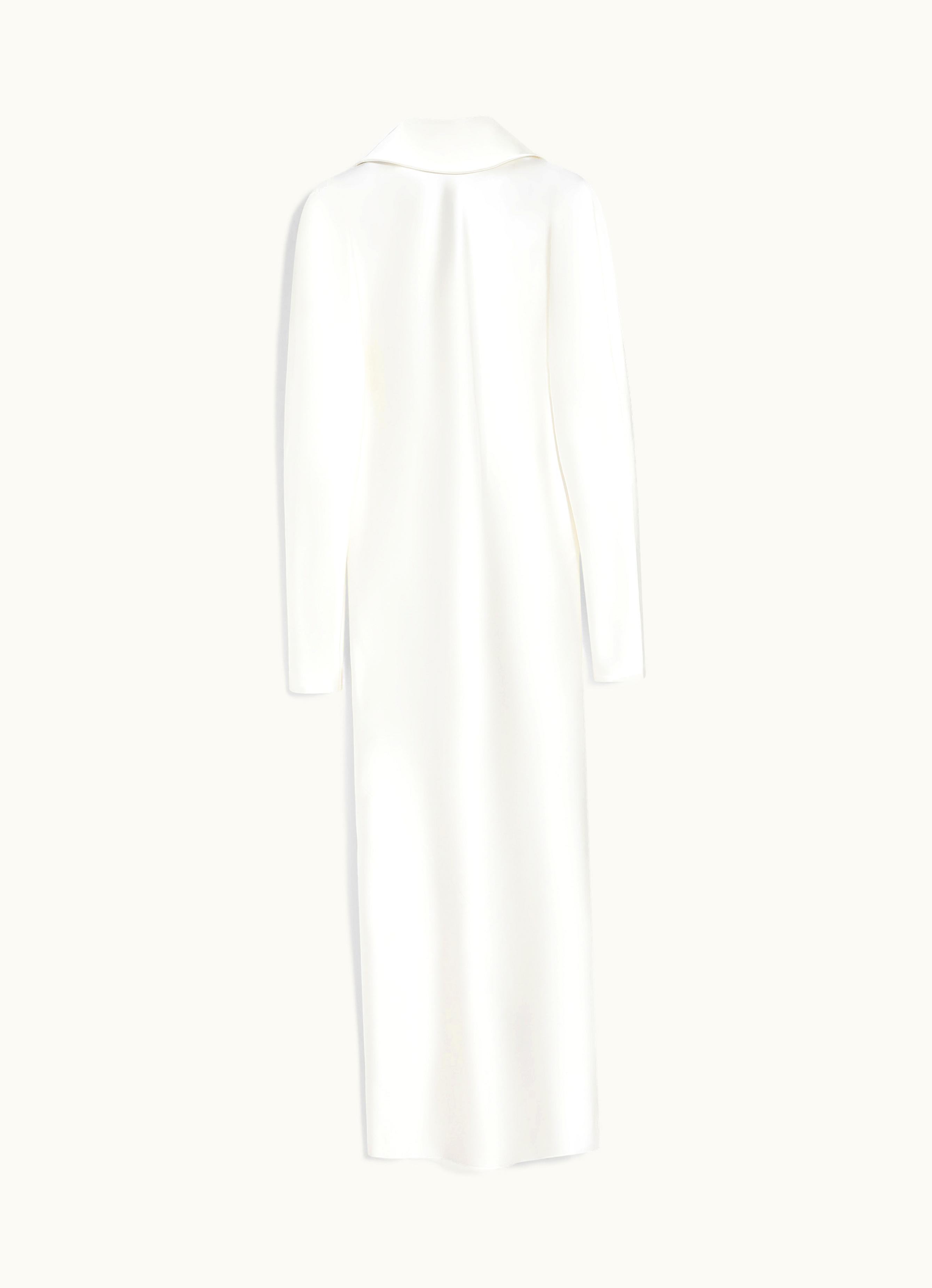 Max Mara Max Mara Compact Satin Kimono Dress White Abazia