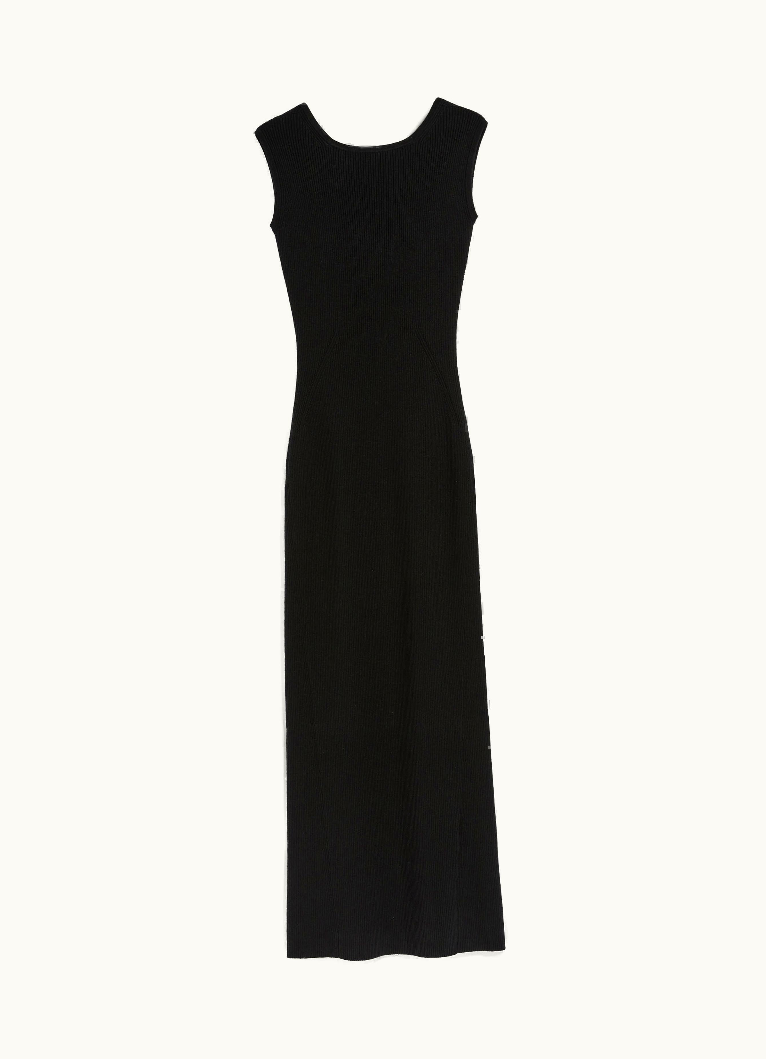 Max Mara Max Mara Slim-fit Wool And Silk Dress Black Vivetta