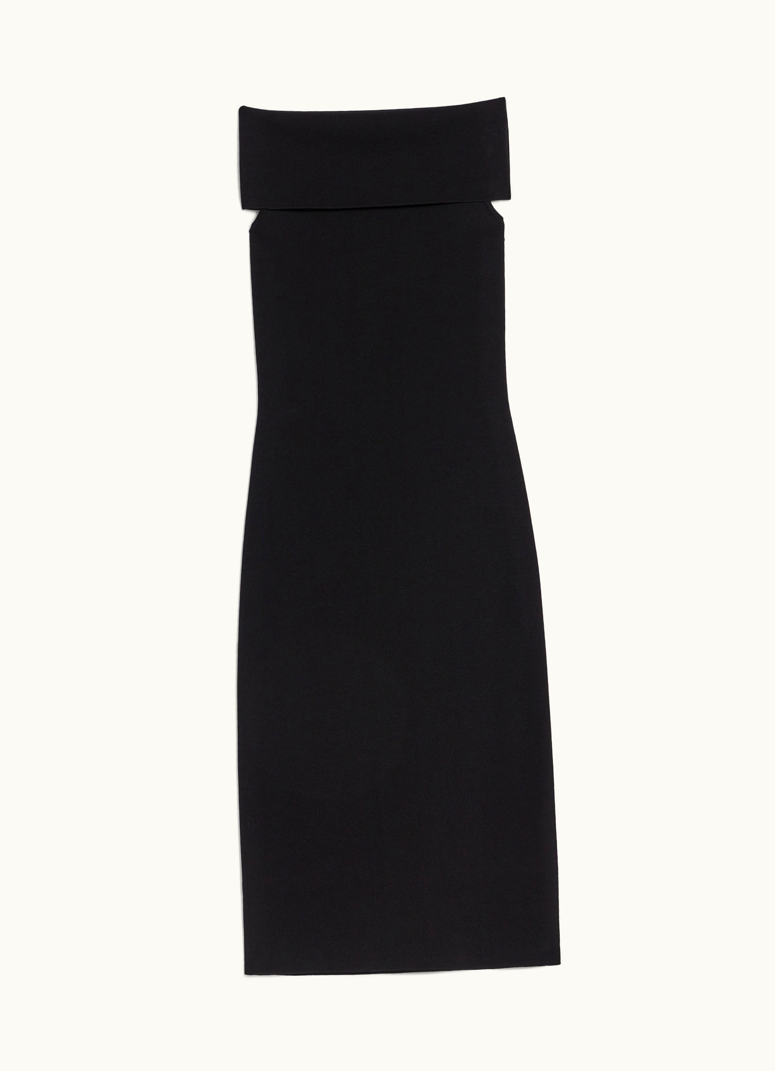 Max Mara Max Mara Viscose Knit slim-fit Dress Black Aulla
