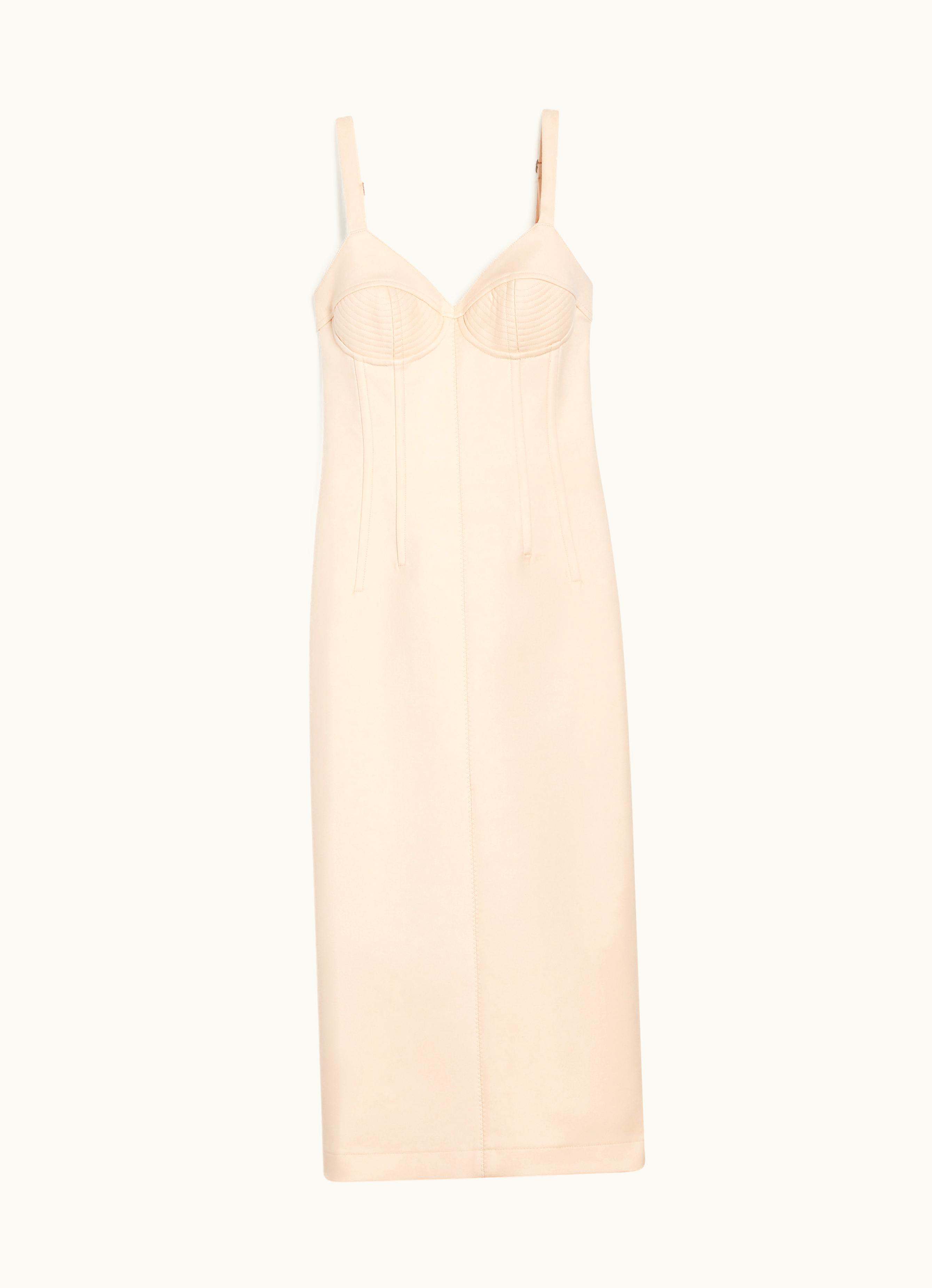 Max Mara Max Mara Dress In Cotton Double Fabric Powder Magma