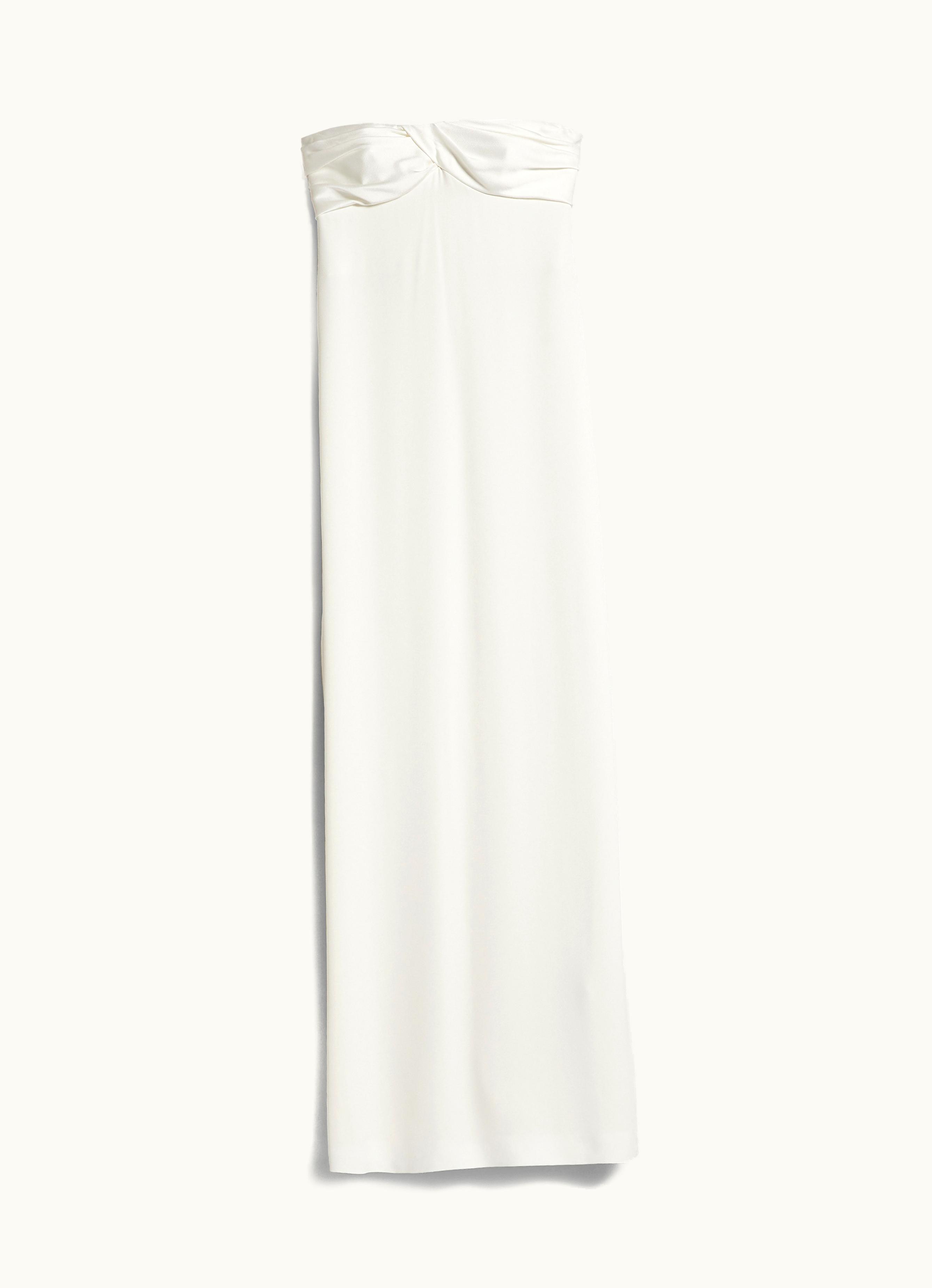 Max Mara Max Mara Envers Satin Bustier Dress White Attica