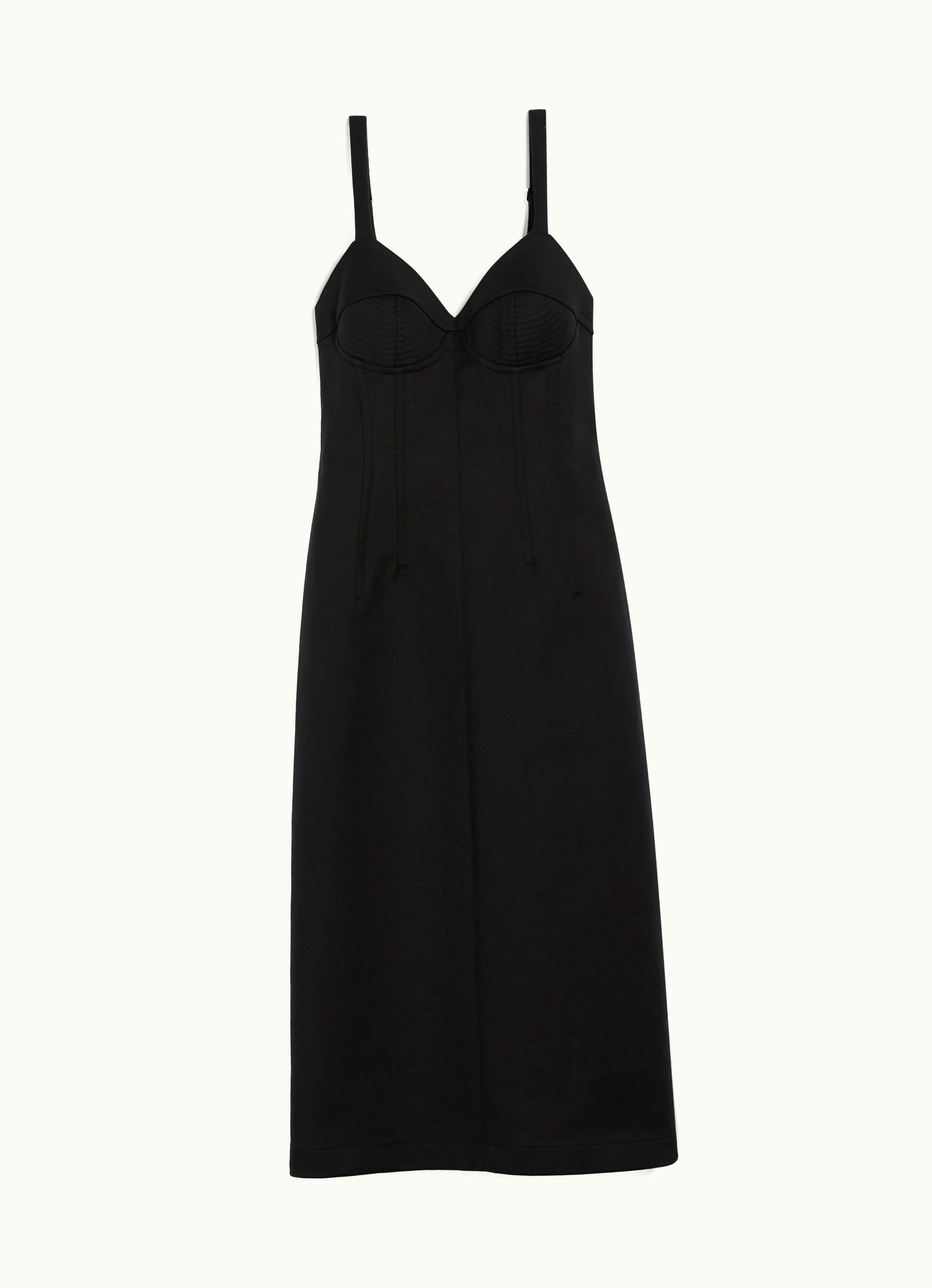 Max Mara Max Mara Dress In Cotton Double Fabric Black Magma