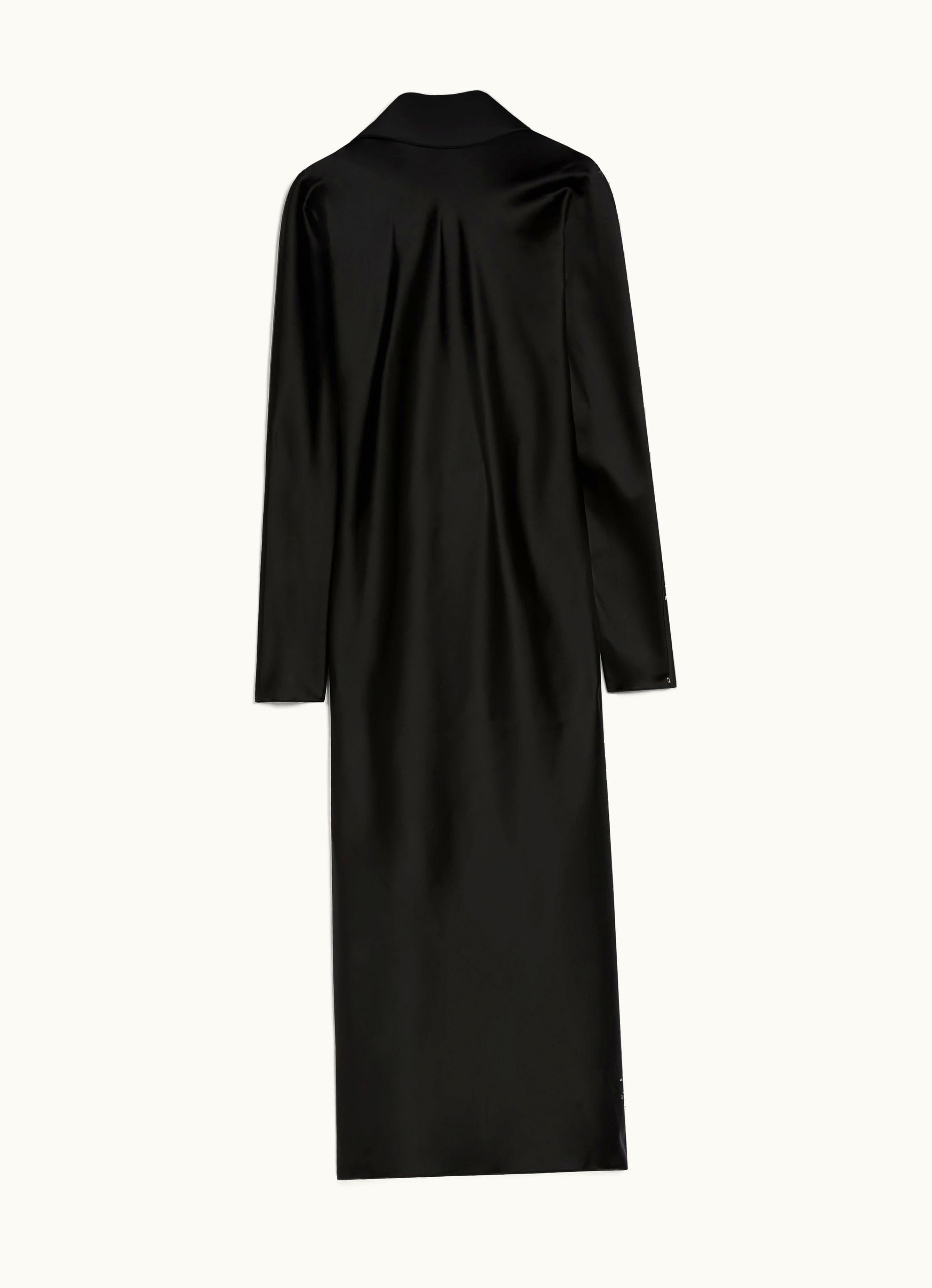 Max Mara Max Mara Compact Satin Kimono Dress Black Abazia