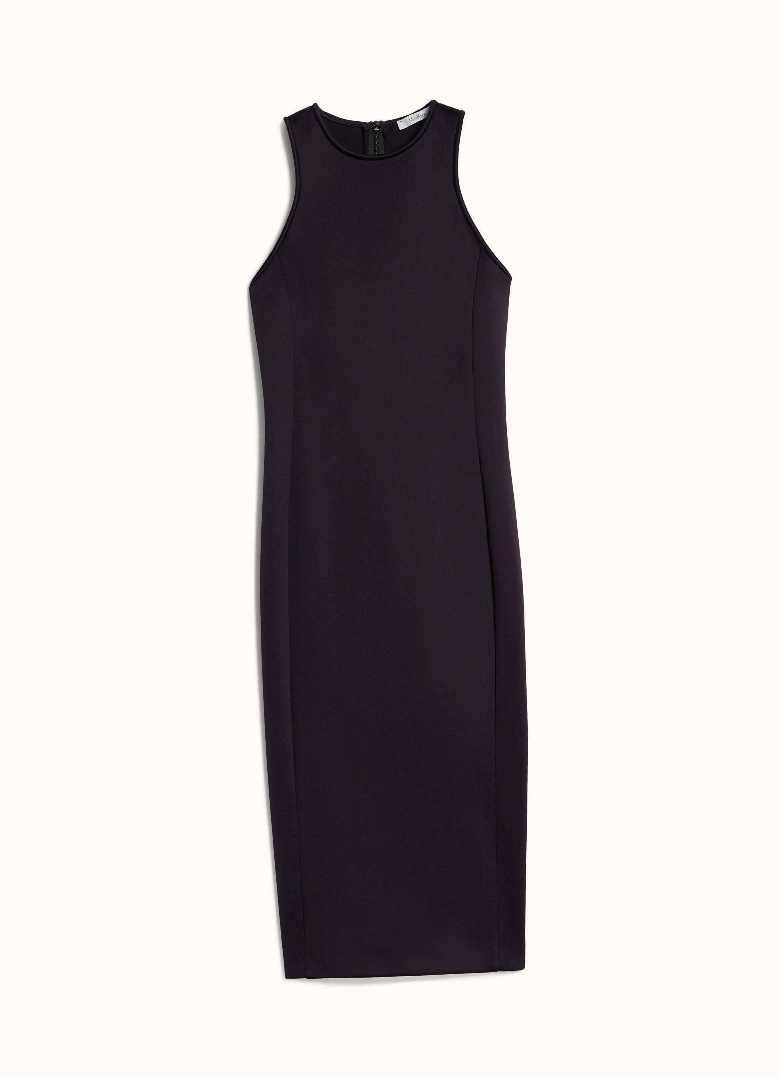 Max Mara Max Mara Pinstriped Double Jersey Dress Black Vetta