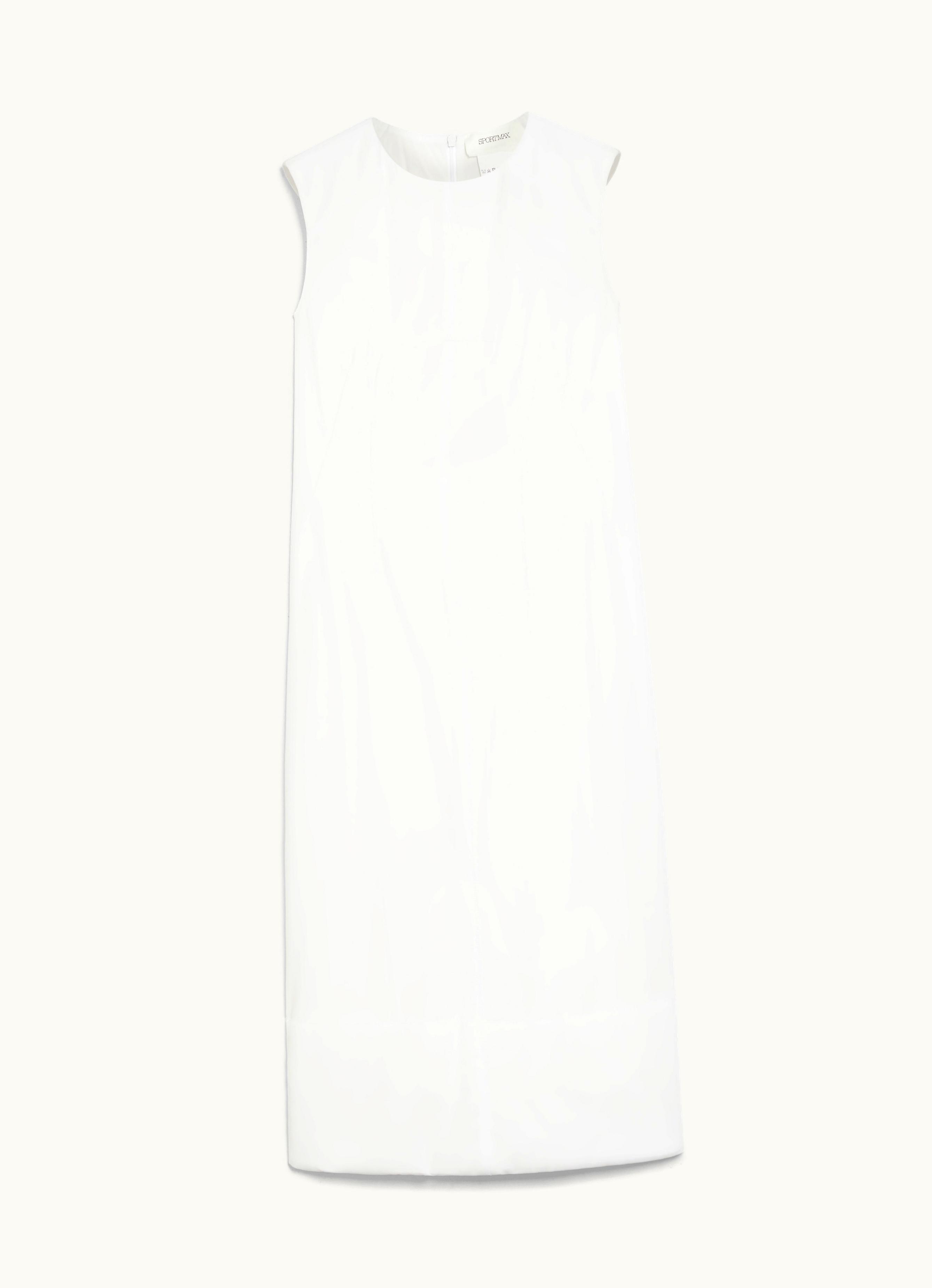 Max Mara Max Mara Lightweight Jersey Padded Dress Optical White Cariddi