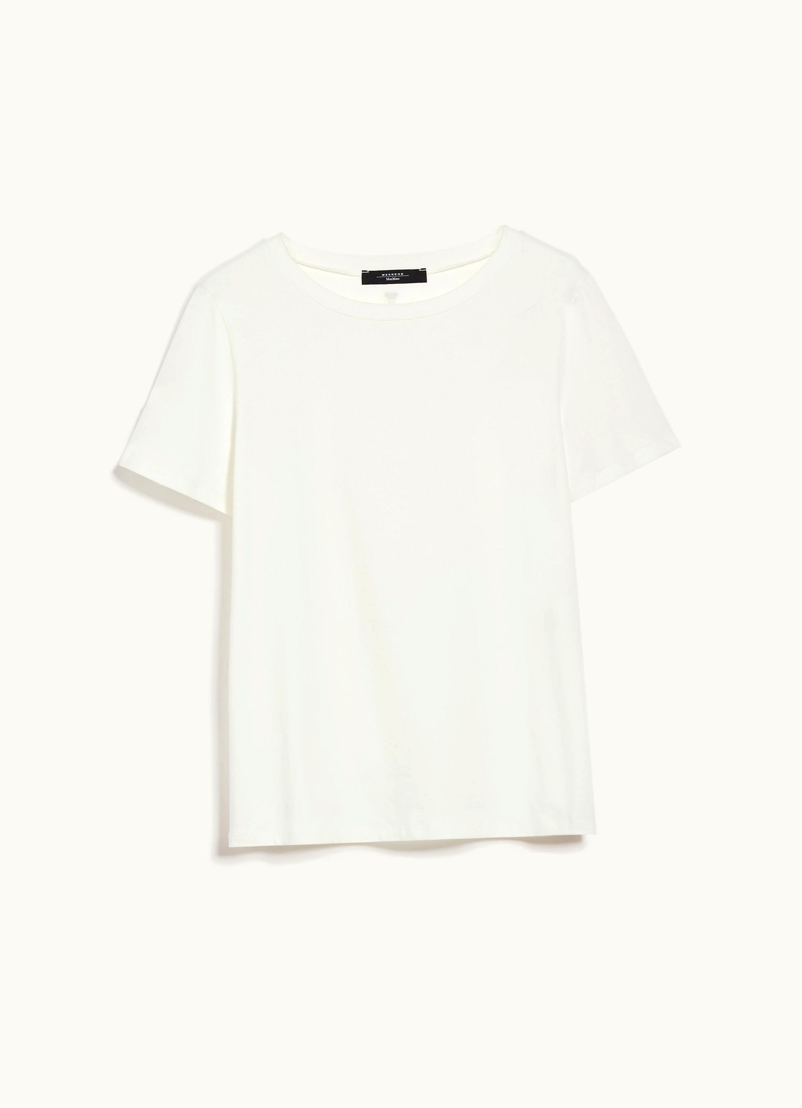Max Mara Max Mara Organic Cotton Jersey T-shirt White Multif