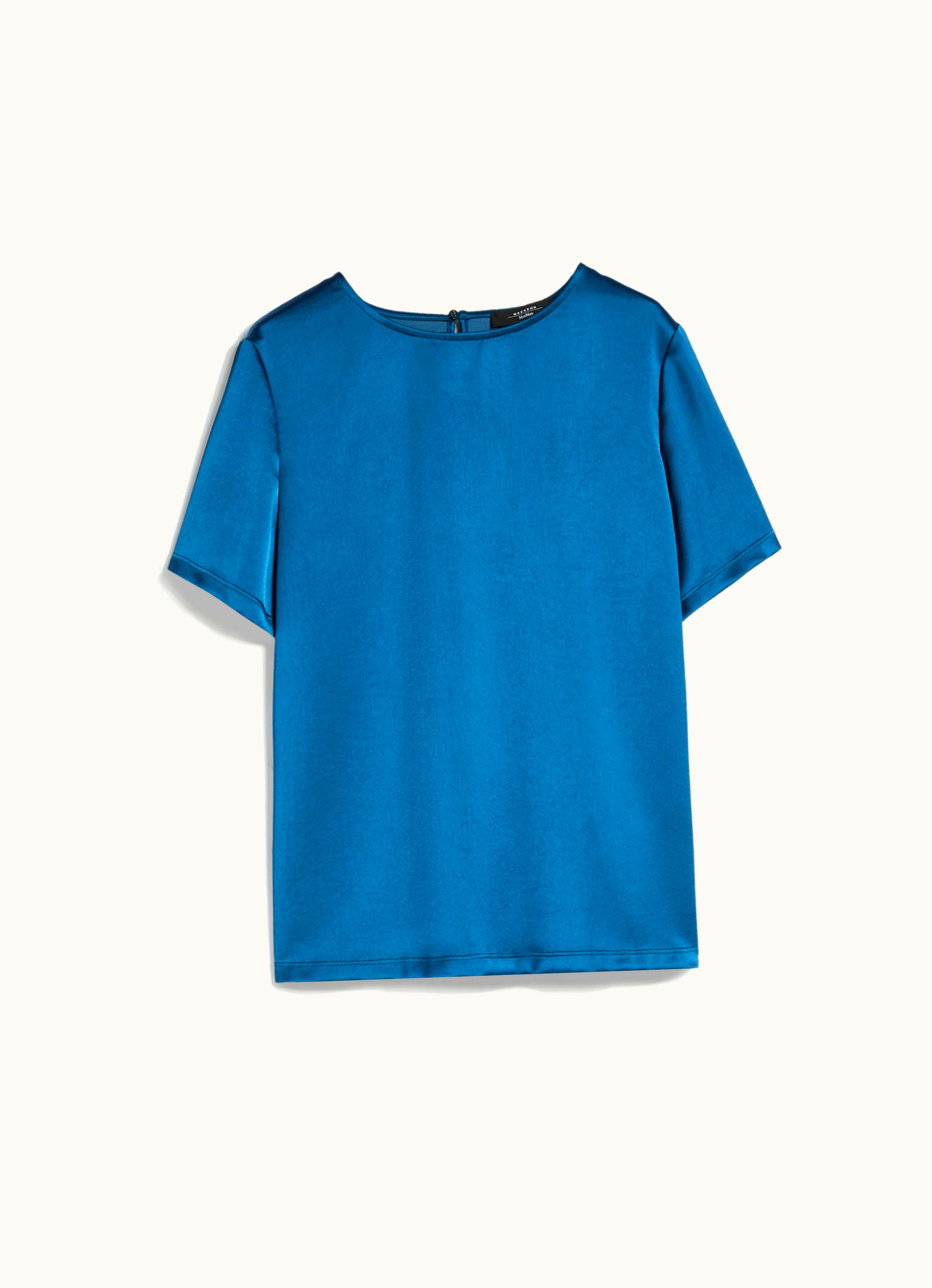 Max Mara Max Mara Technical Satin And Jersey T-shirt Oil Torres