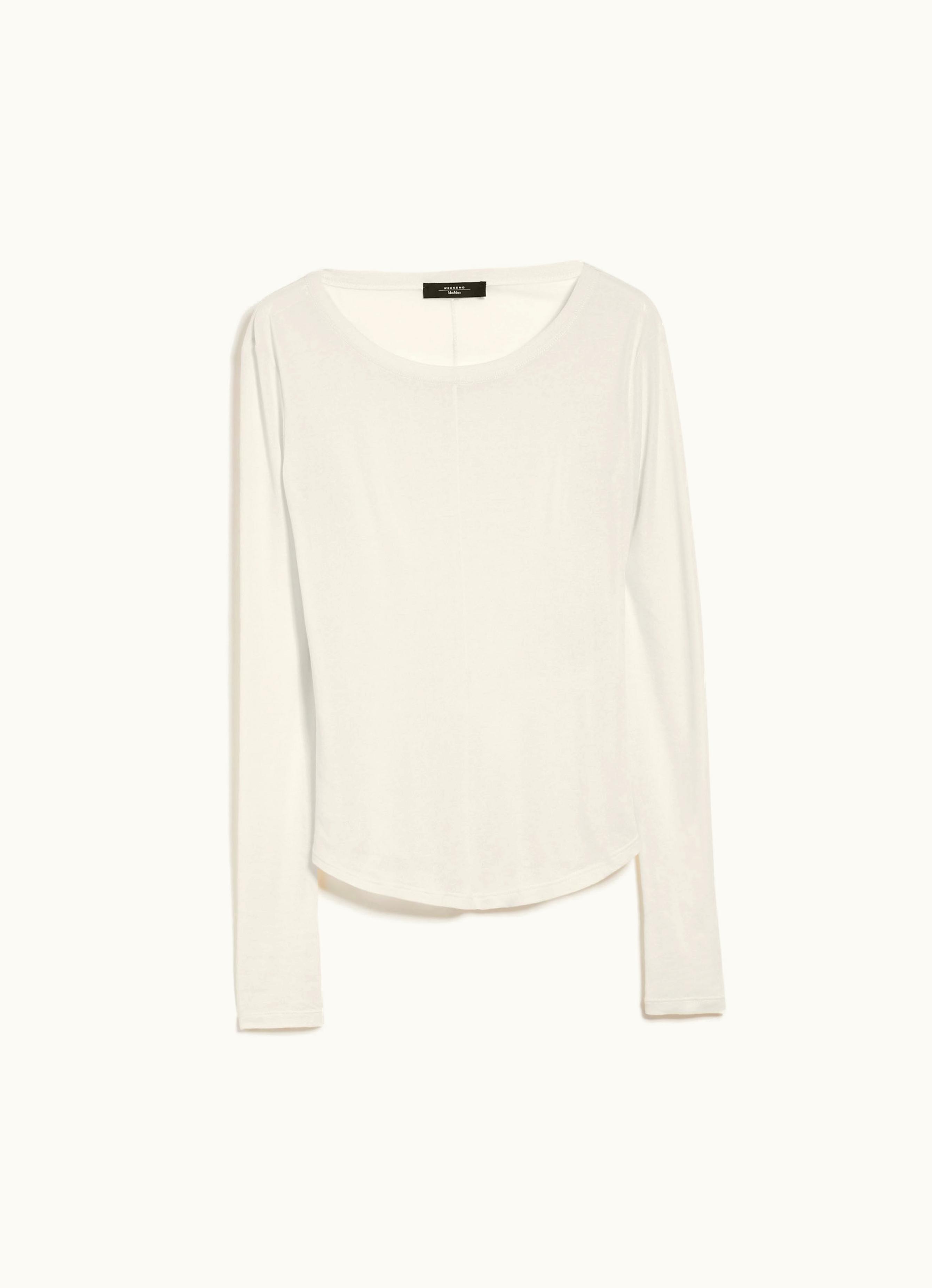 Max Mara Max Mara Cotton Crepe Jersey T-shirt Ivory Fabia