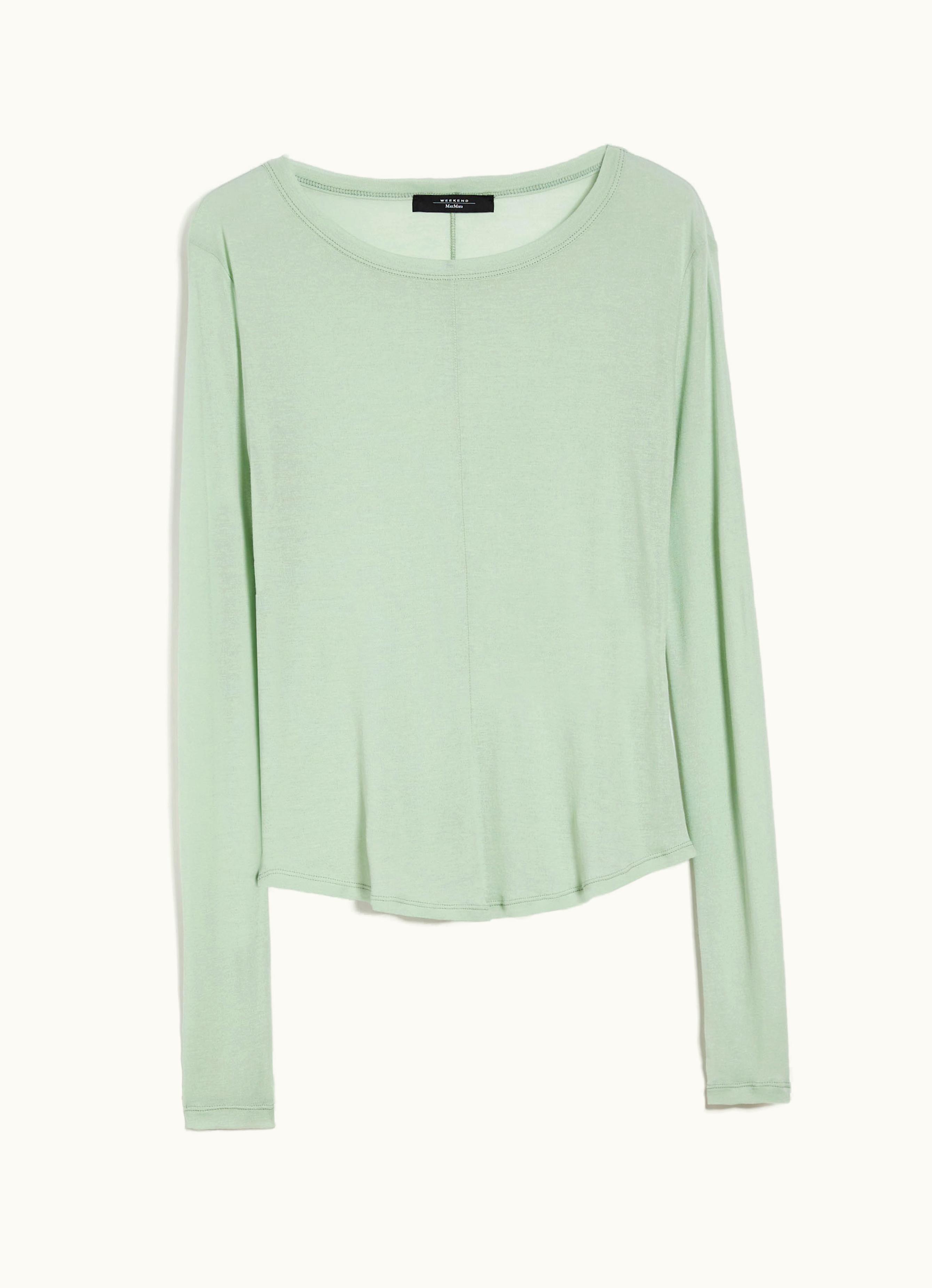 Max Mara Max Mara Cotton Crepe Jersey T-shirt Pastel Green Fabia