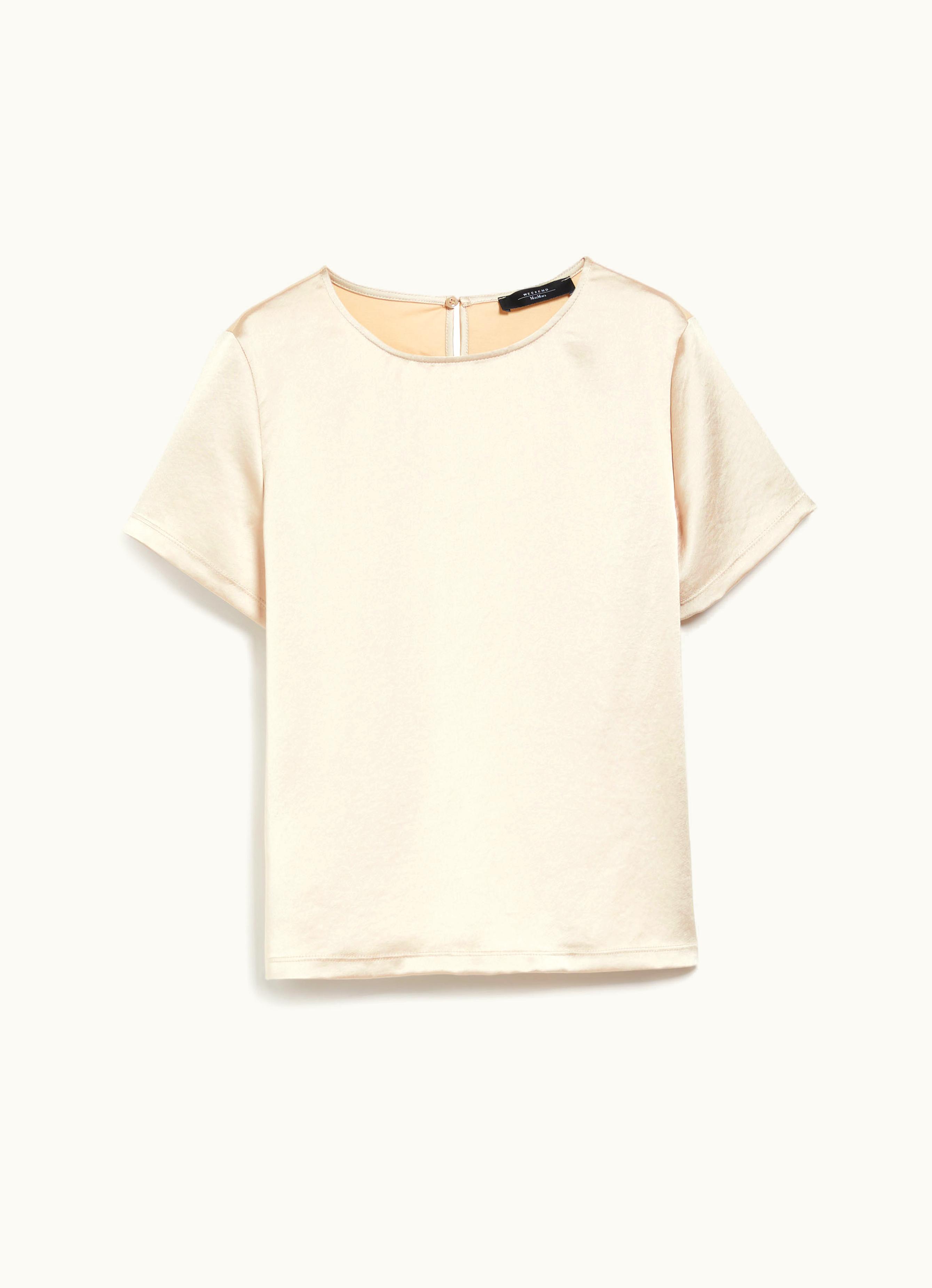 Max Mara Max Mara Technical Satin And Jersey T-shirt Sand Torres
