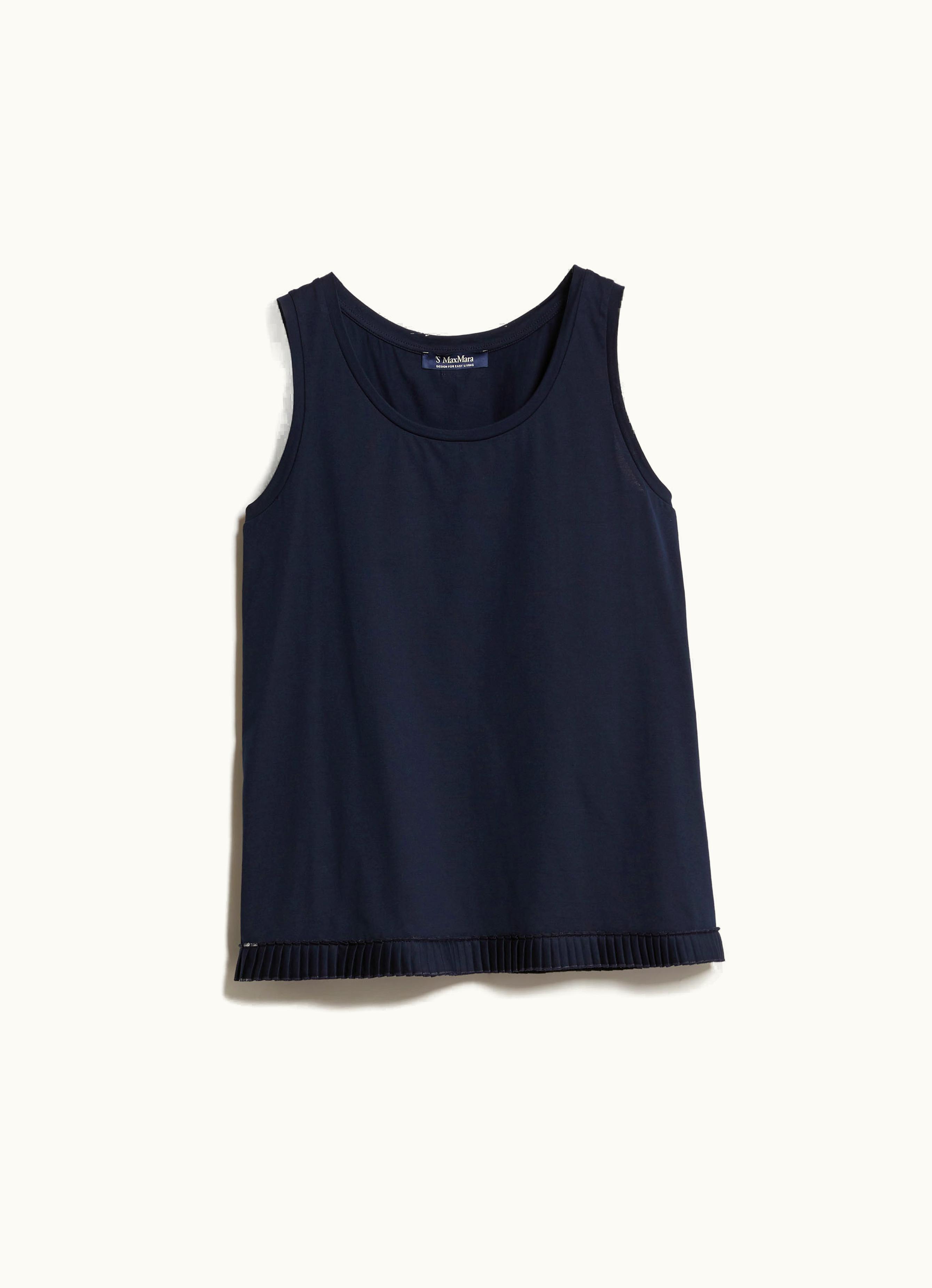 Max Mara Max Mara Feminine Cotton Jersey Top Ultramarine Racer