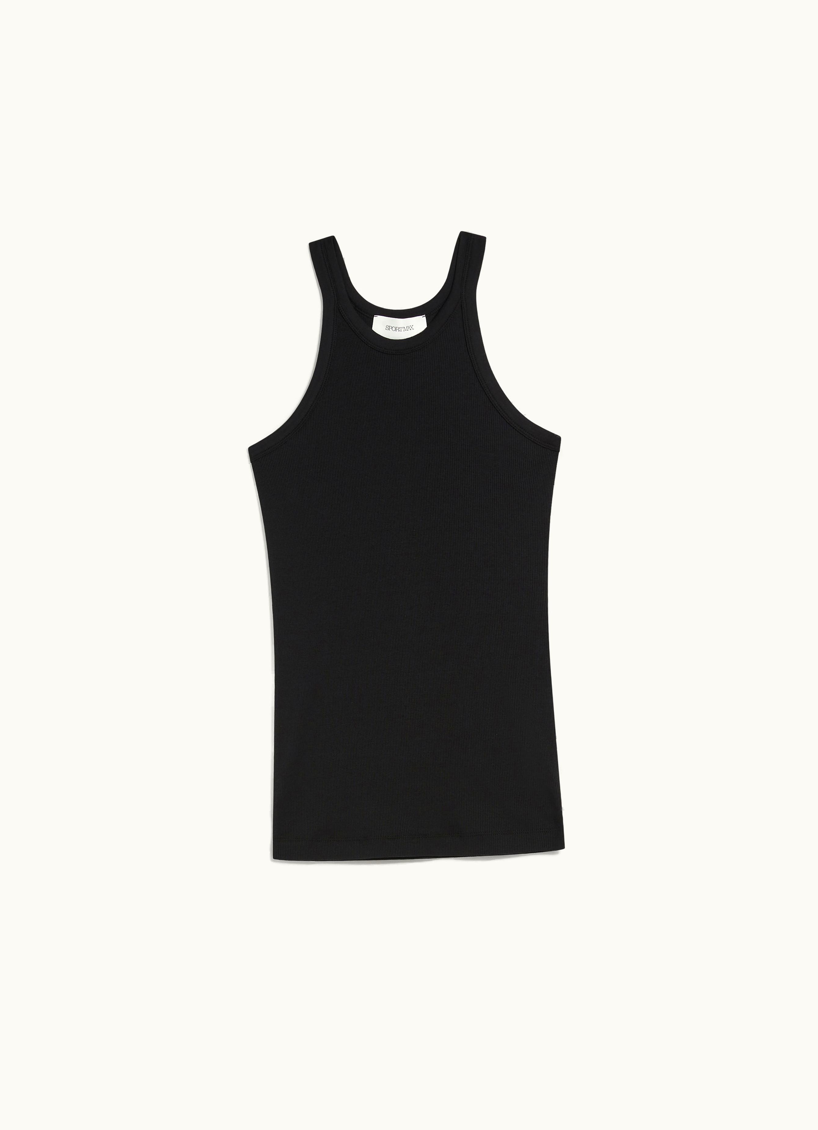 Max Mara Max Mara Silk-blend Jersey Vest Top Black Nastie