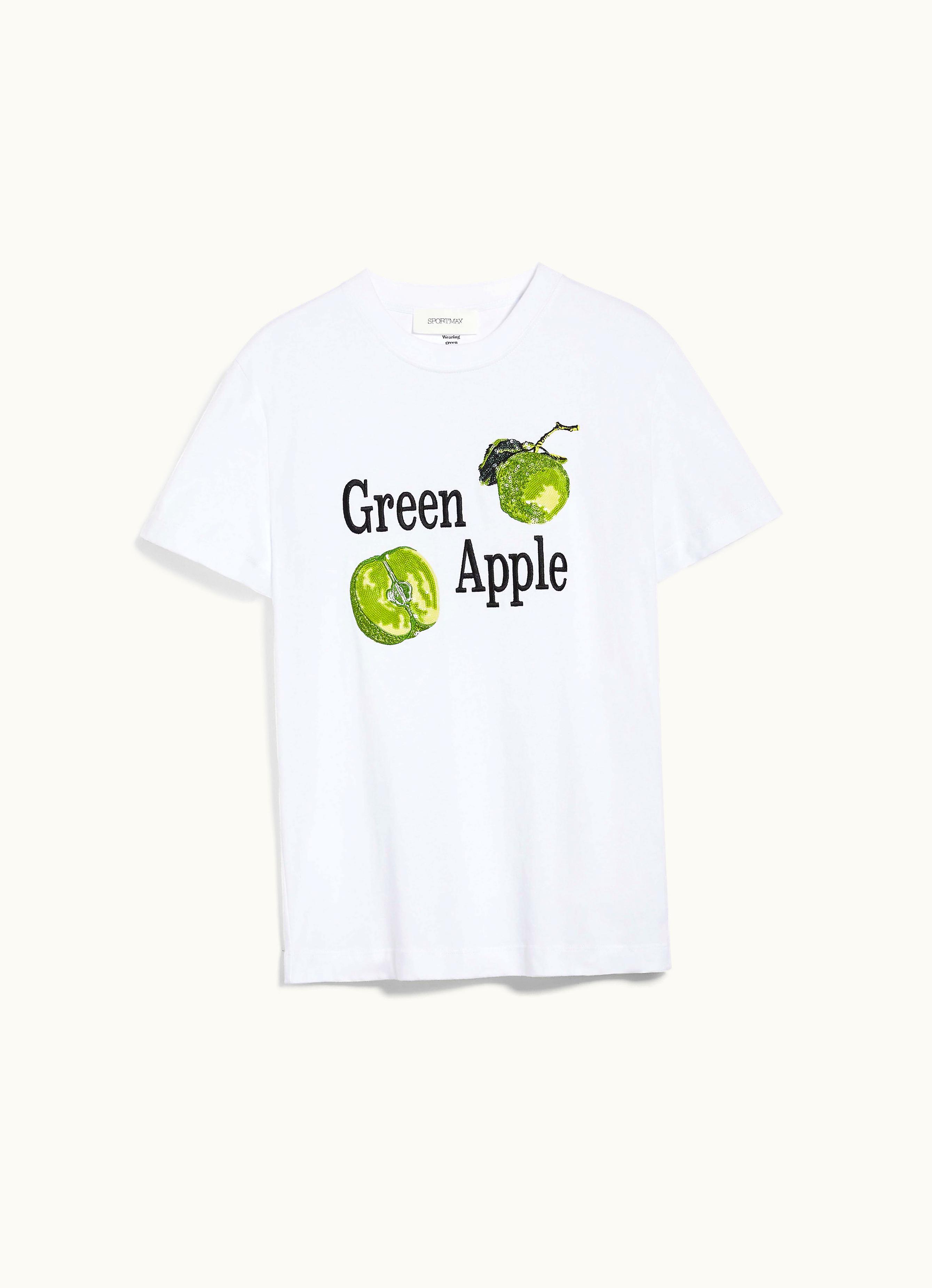 Max Mara Max Mara Embroidery And sequin-embellished T-shirt Optical White Renata