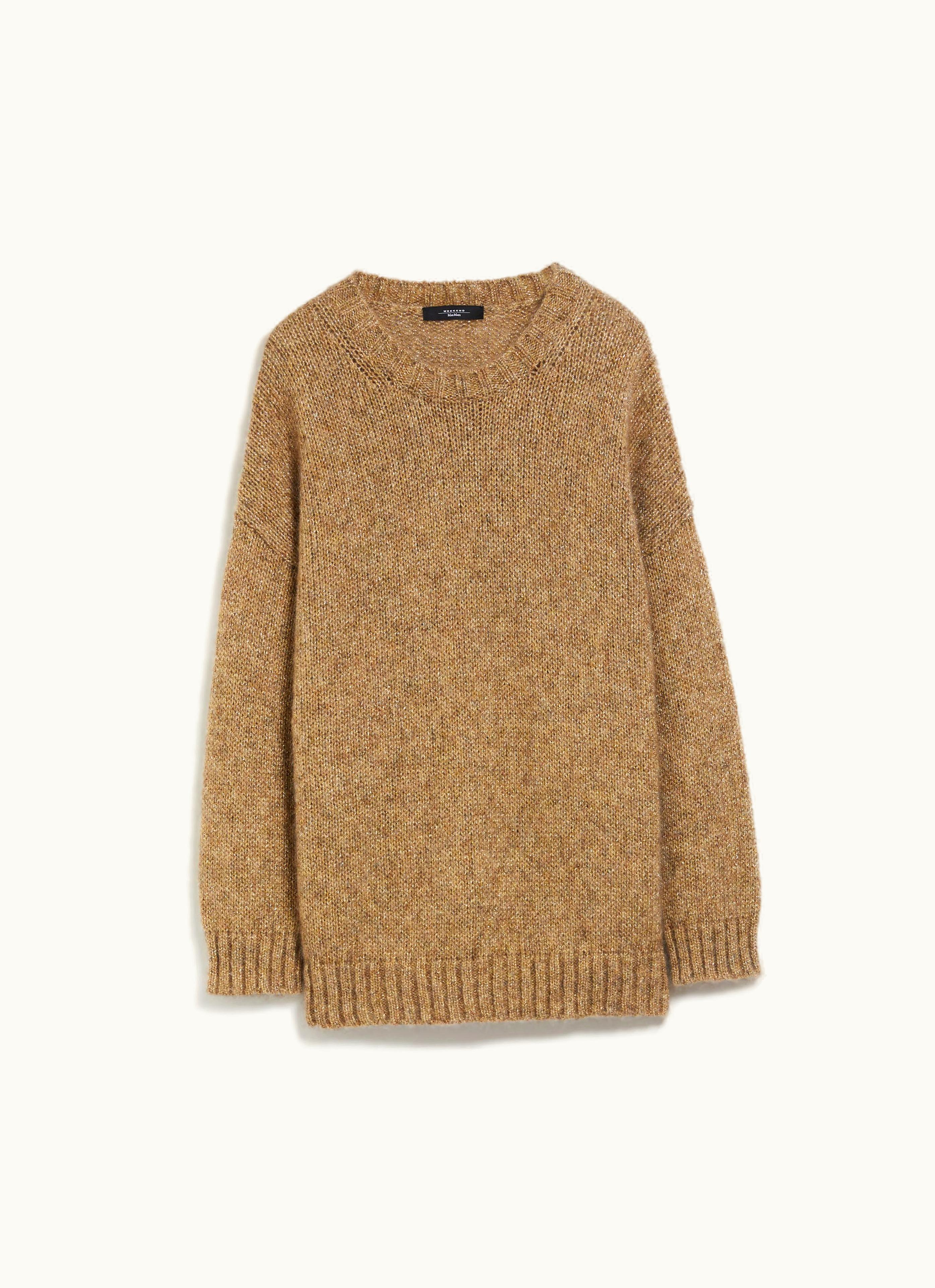 Max Mara Max Mara Oversized Mohair And Lurex Sweater Gold Antony