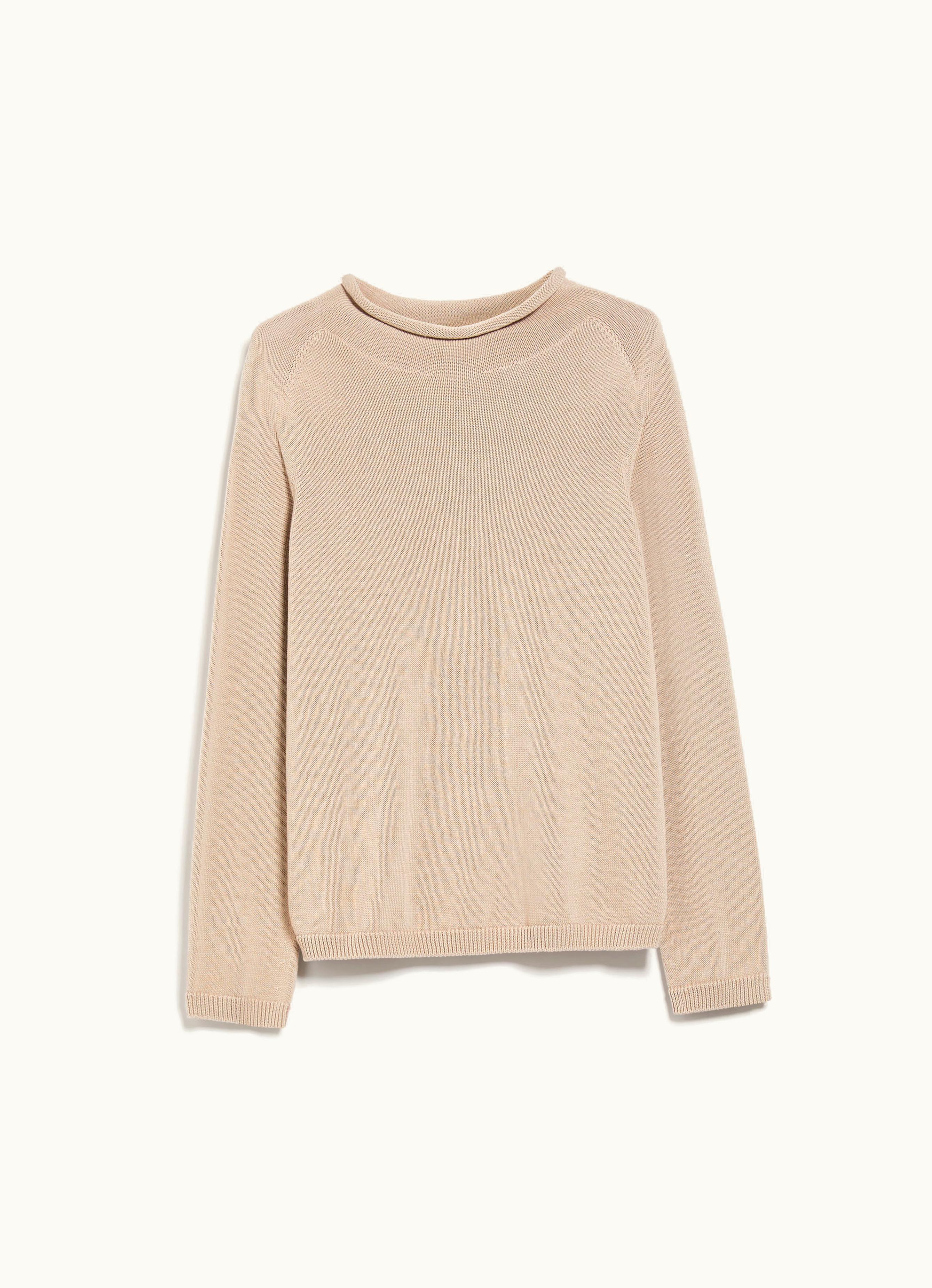 Max Mara Max Mara Cotton Yarn polo-neck Sweater Beige Re