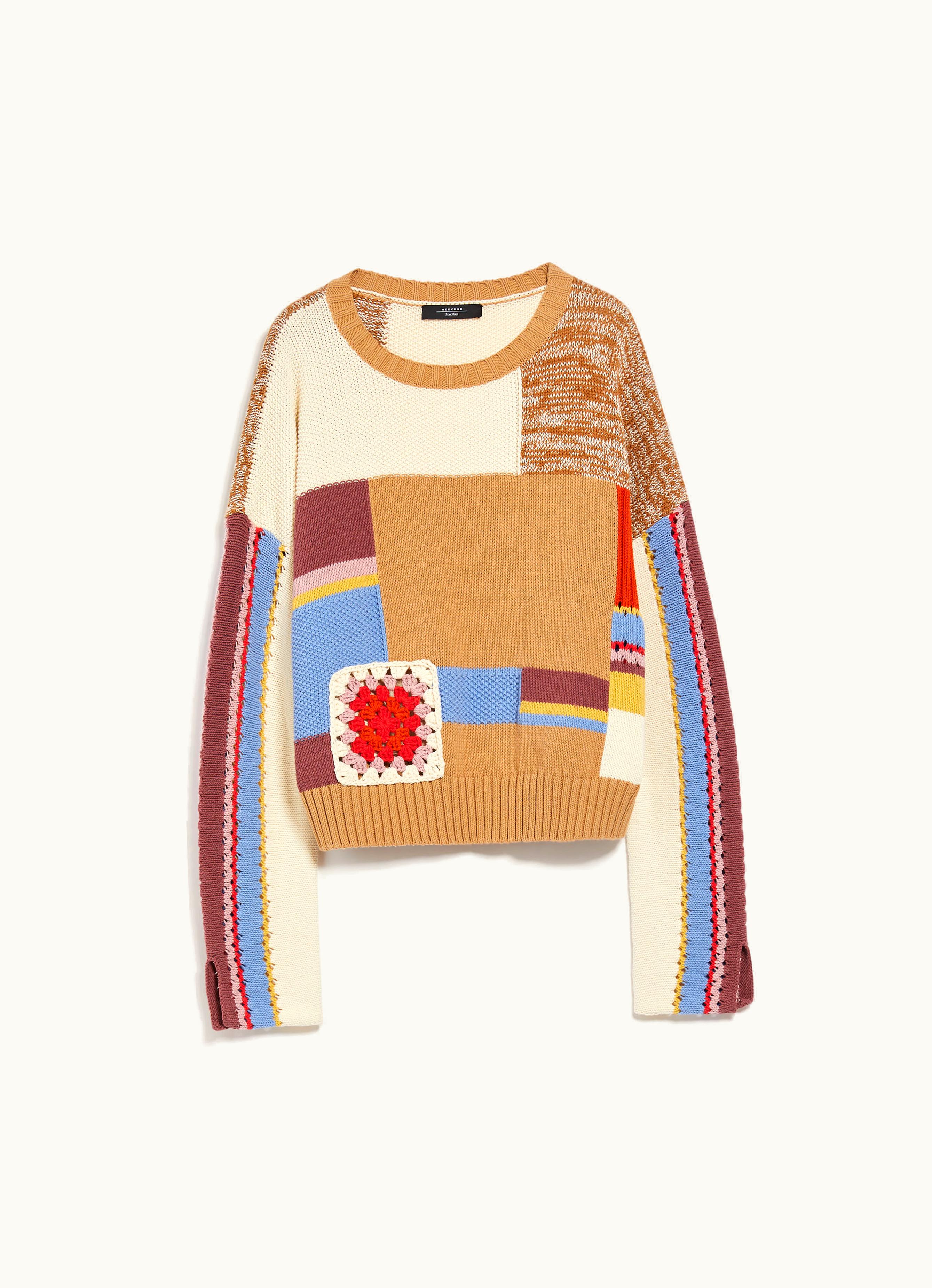 Max Mara Max Mara Patchwork Cotton Sweater Multicolour Padana