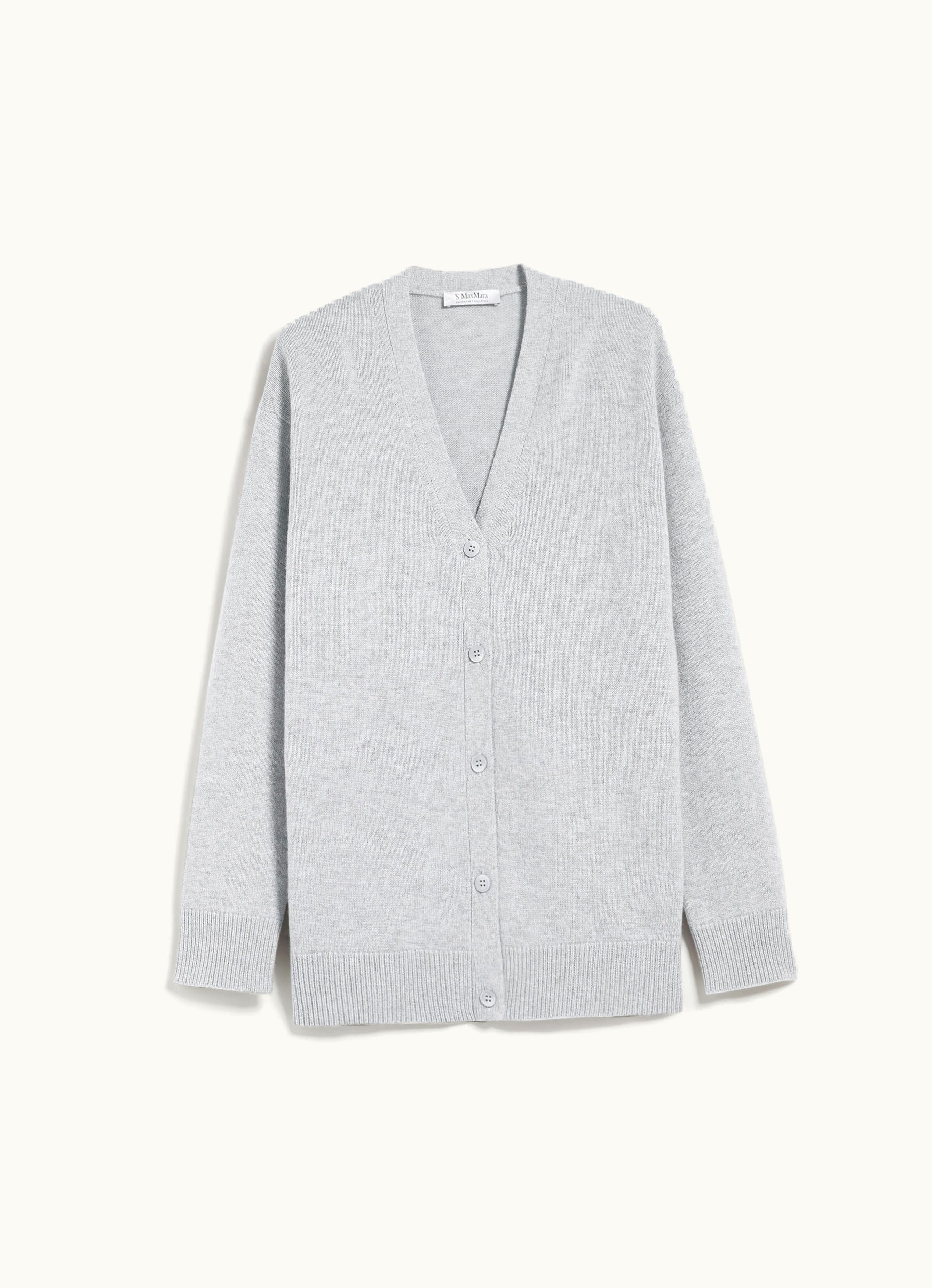 Max Mara Max Mara Wool And Cashmere Cardigan Light Grey Jane
