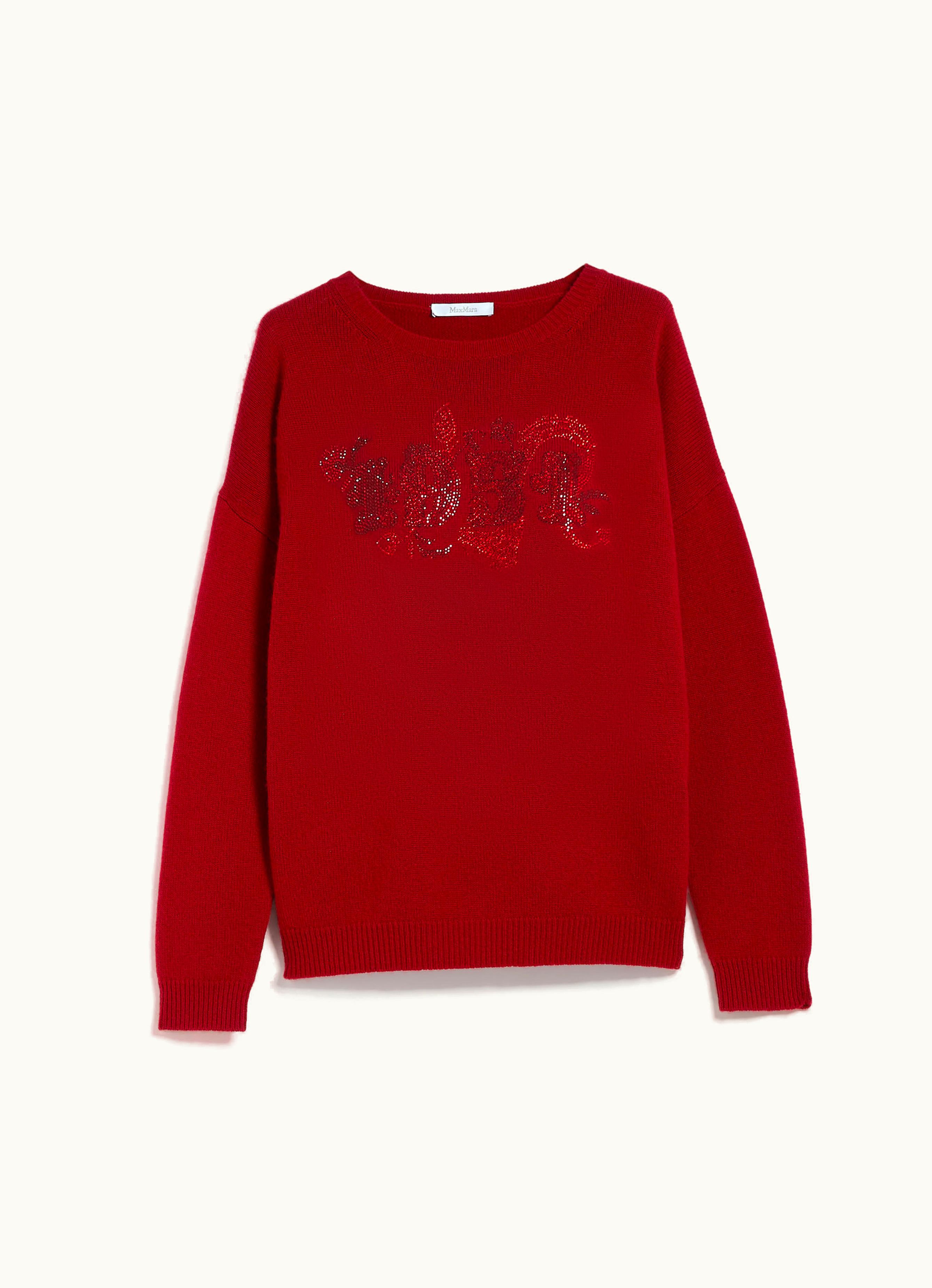 Max Mara Max Mara Wool And Cashmere Knit Jumper Red Nias